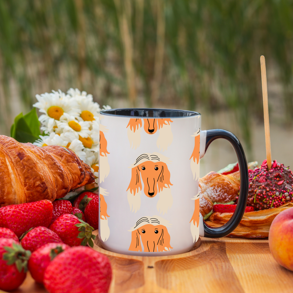 Borzoi Dog Doodle Design 15oz Mug