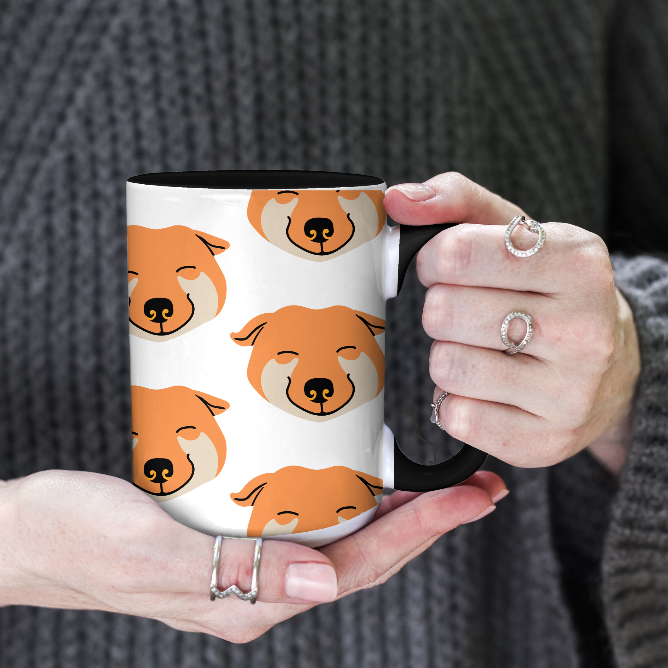 Shiba Inu Dog Doodle Design 15oz Mug