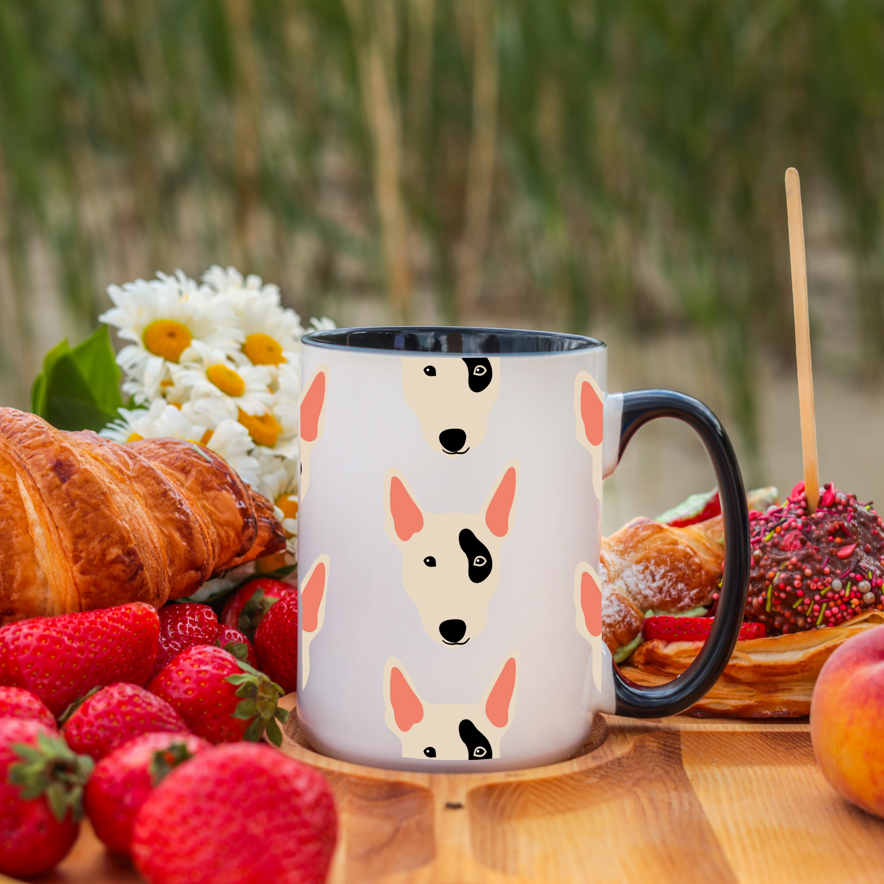 Bull Terrier Dog Doodle Design 15oz Mug