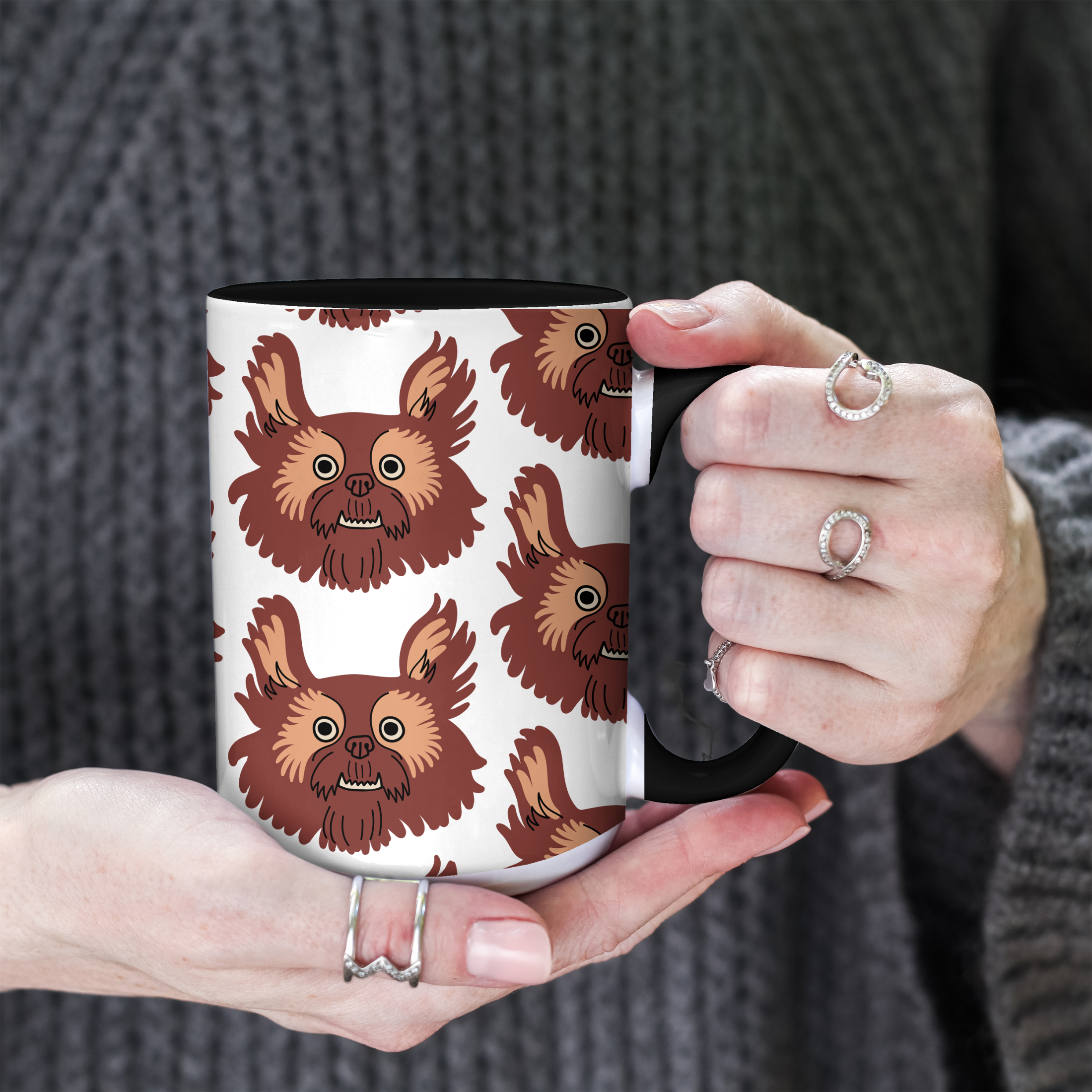 Griffon Dog Doodle Design 15oz Mug