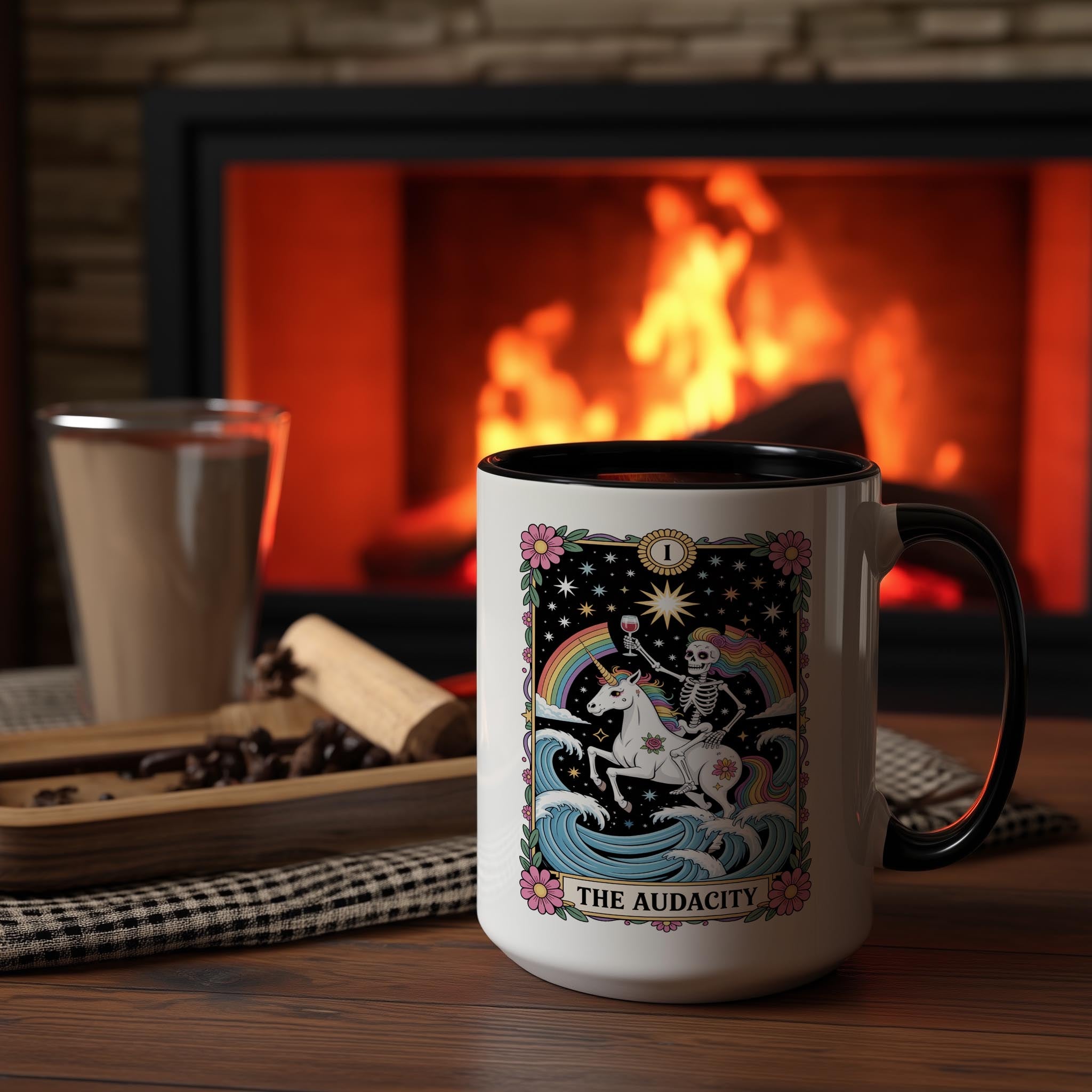 The Audacity - Skeleton Tarot Card - Adult Humor Mug