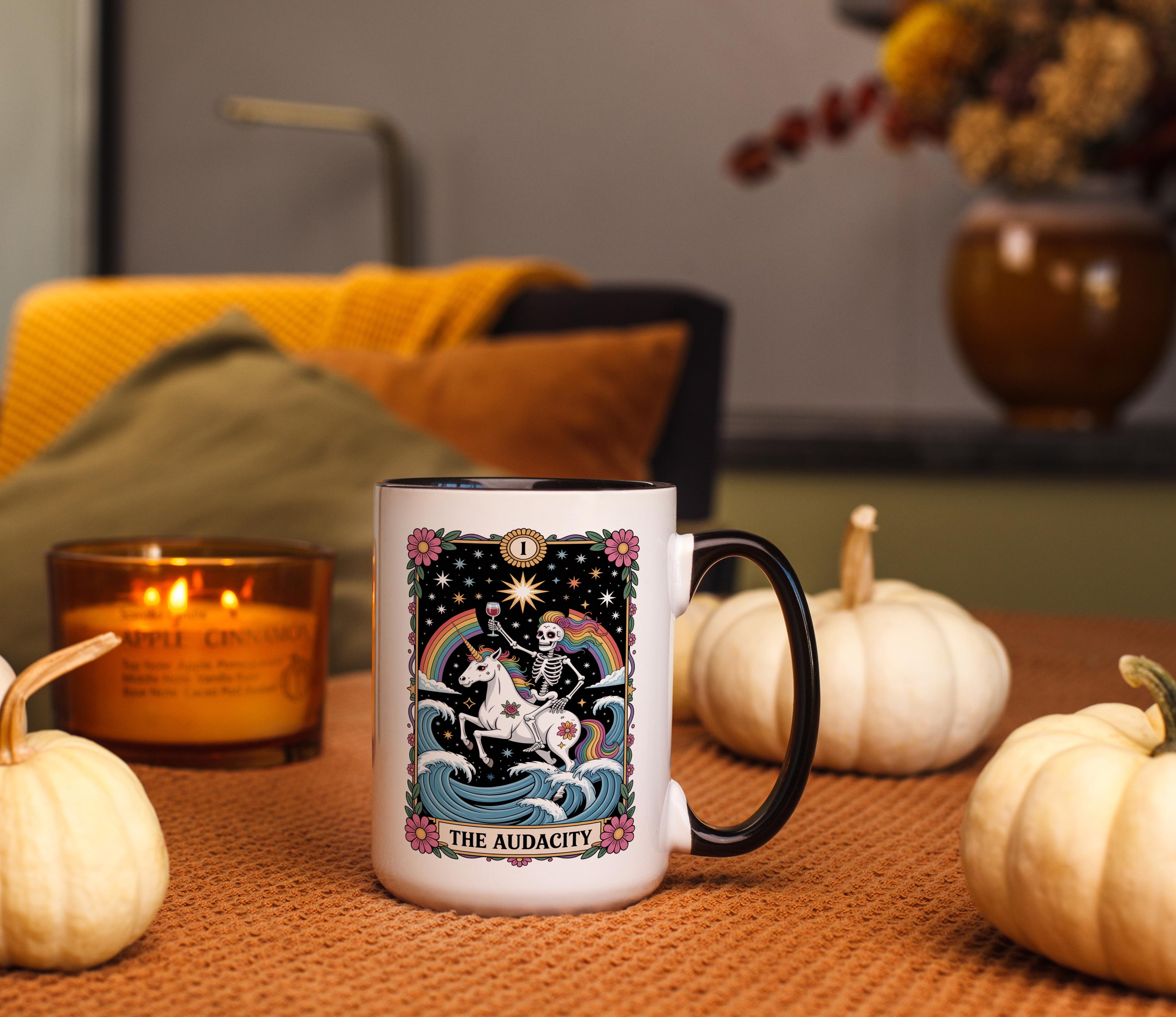 The Audacity - Skeleton Tarot Card - Adult Humor Mug