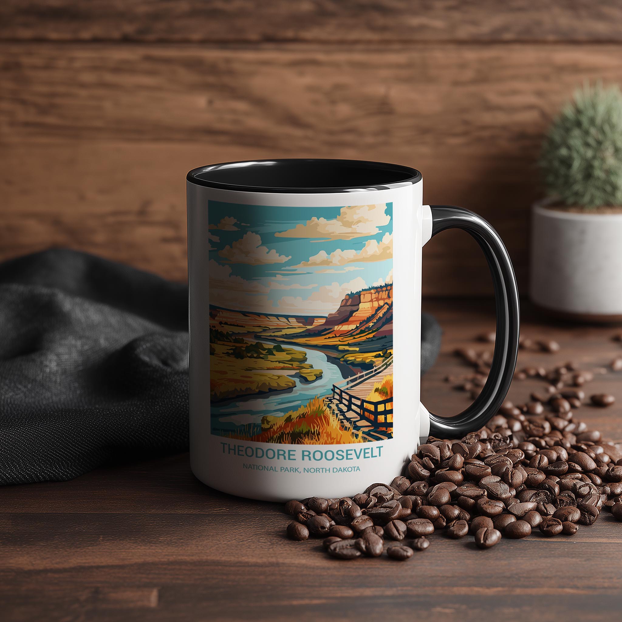 Theodore Roosevelt - North Dakota - US National Park Tourism Mug