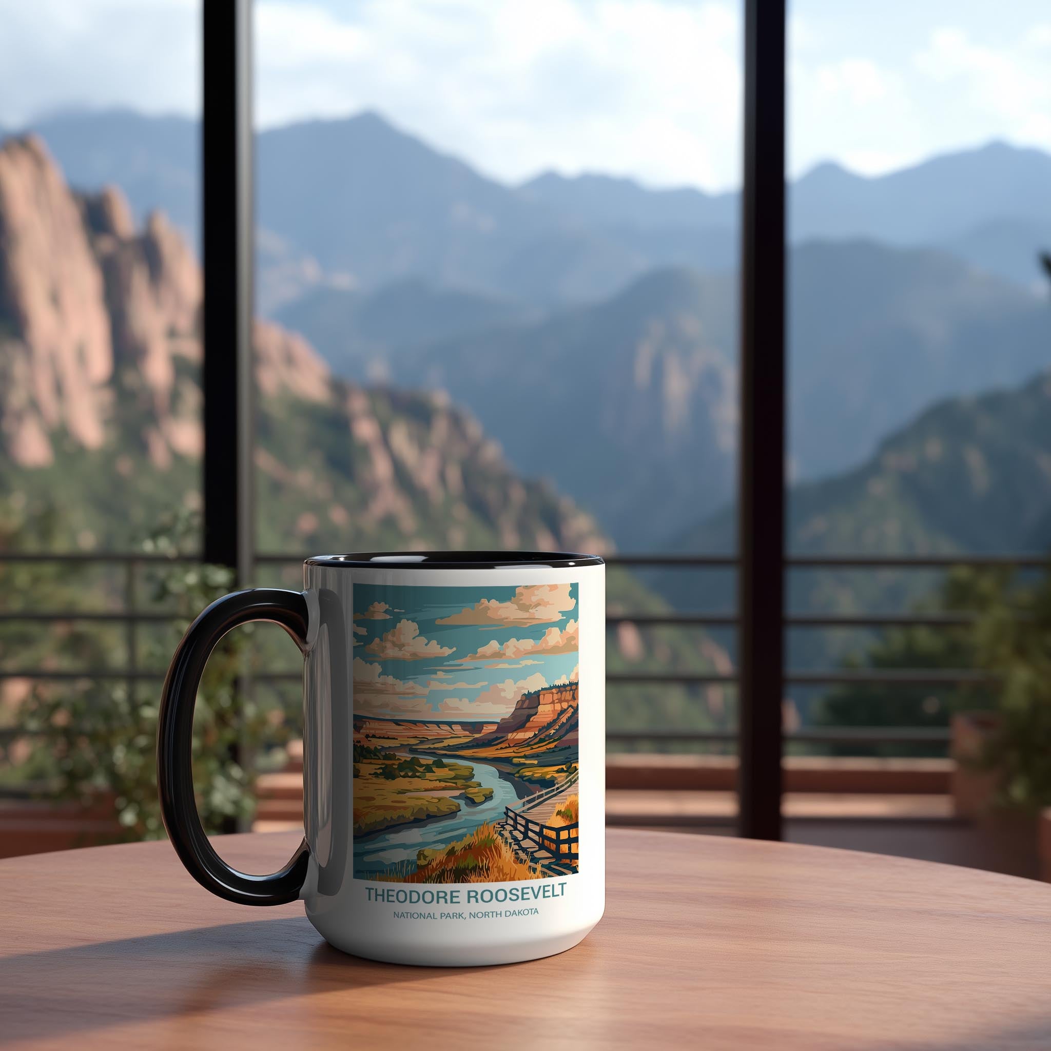 Theodore Roosevelt - North Dakota - US National Park Tourism Mug