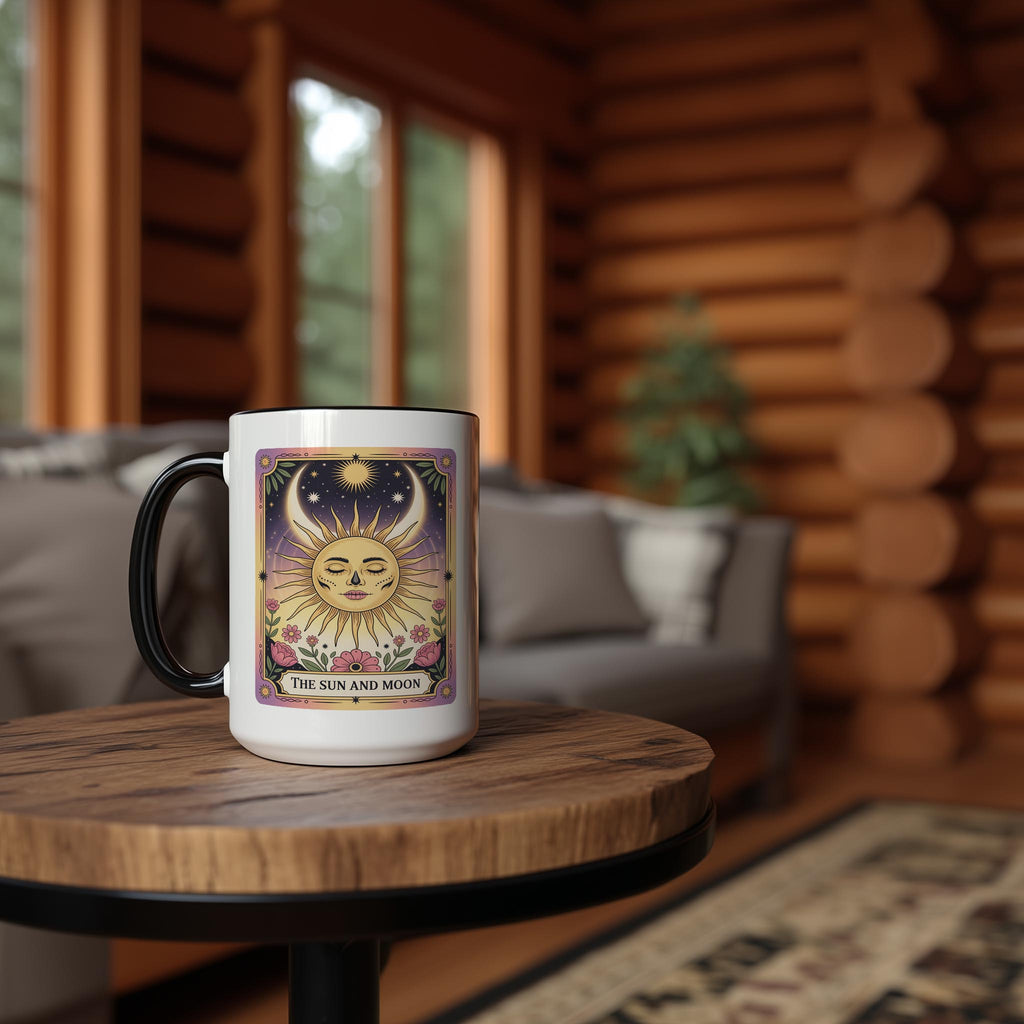 The Sun and Moon - Skeleton Tarot Card - Home Life Mug