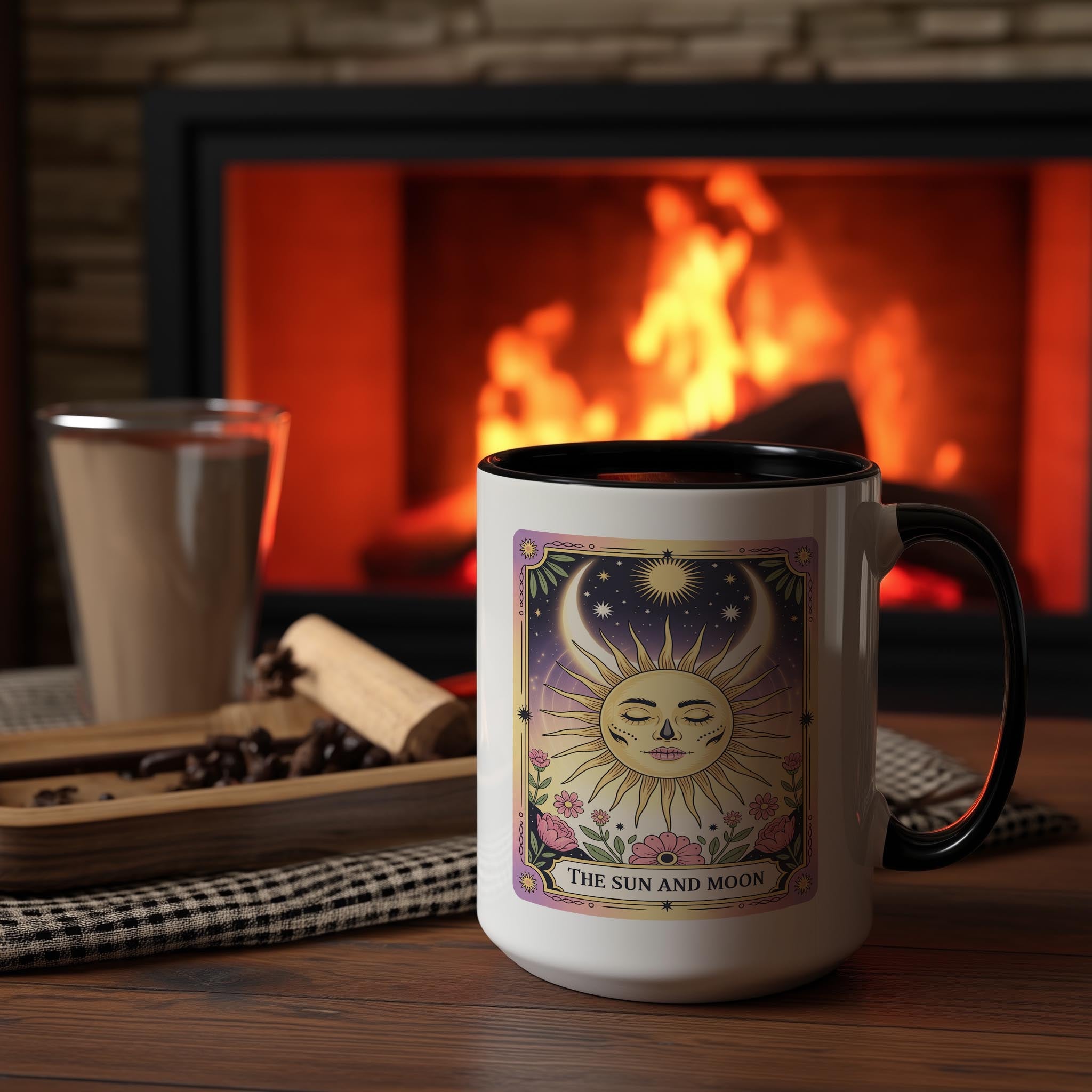 The Sun and Moon - Skeleton Tarot Card - Home Life Mug