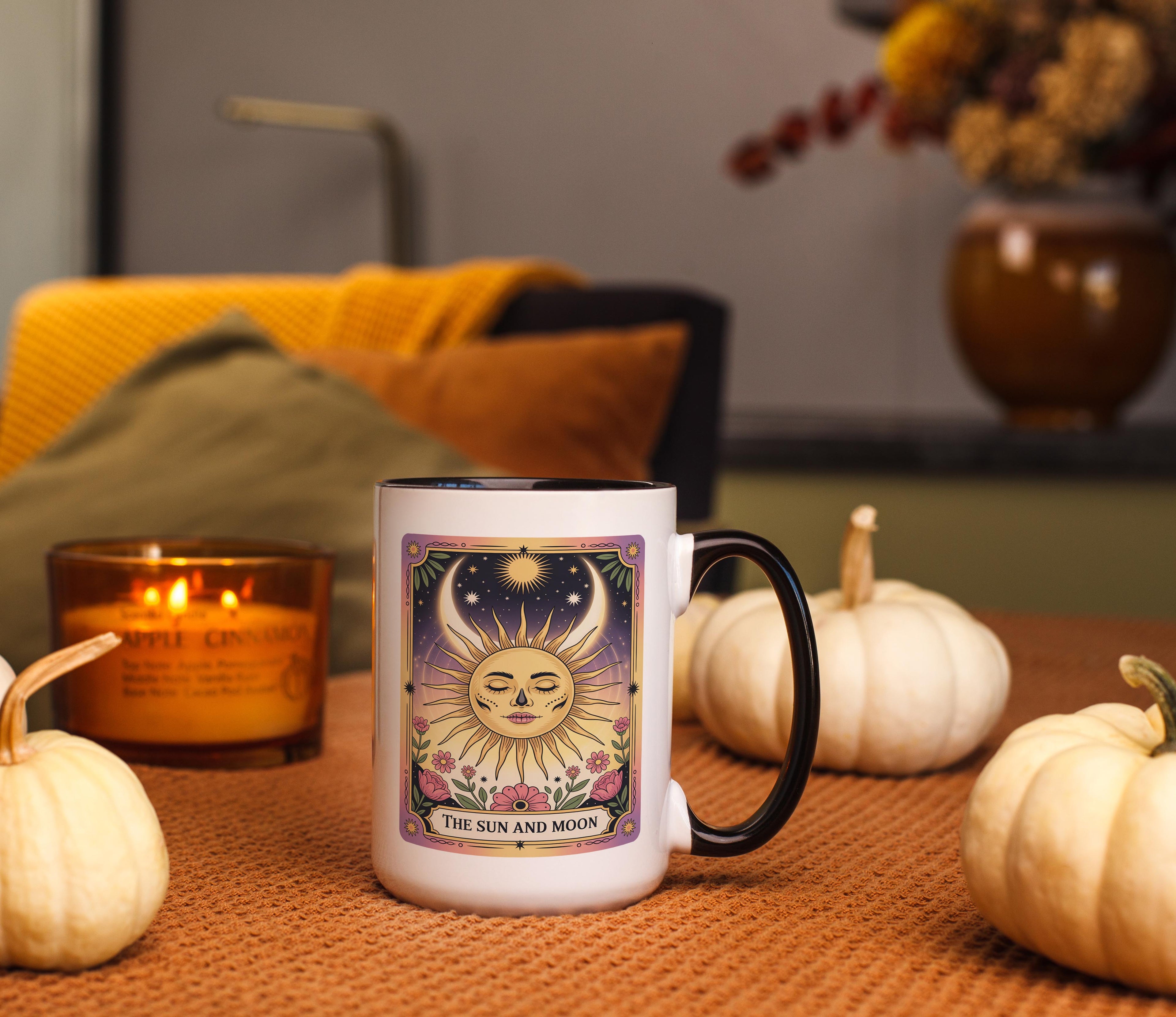 The Sun and Moon - Skeleton Tarot Card - Home Life Mug