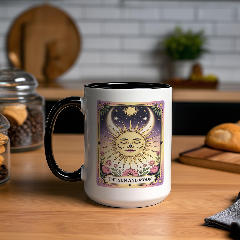 The Sun and Moon - Skeleton Tarot Card - Home Life Mug