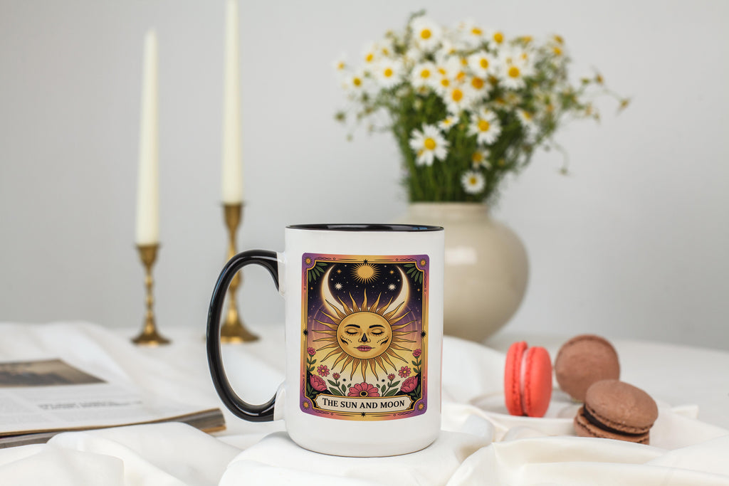 The Sun and Moon - Skeleton Tarot Card - Home Life Mug