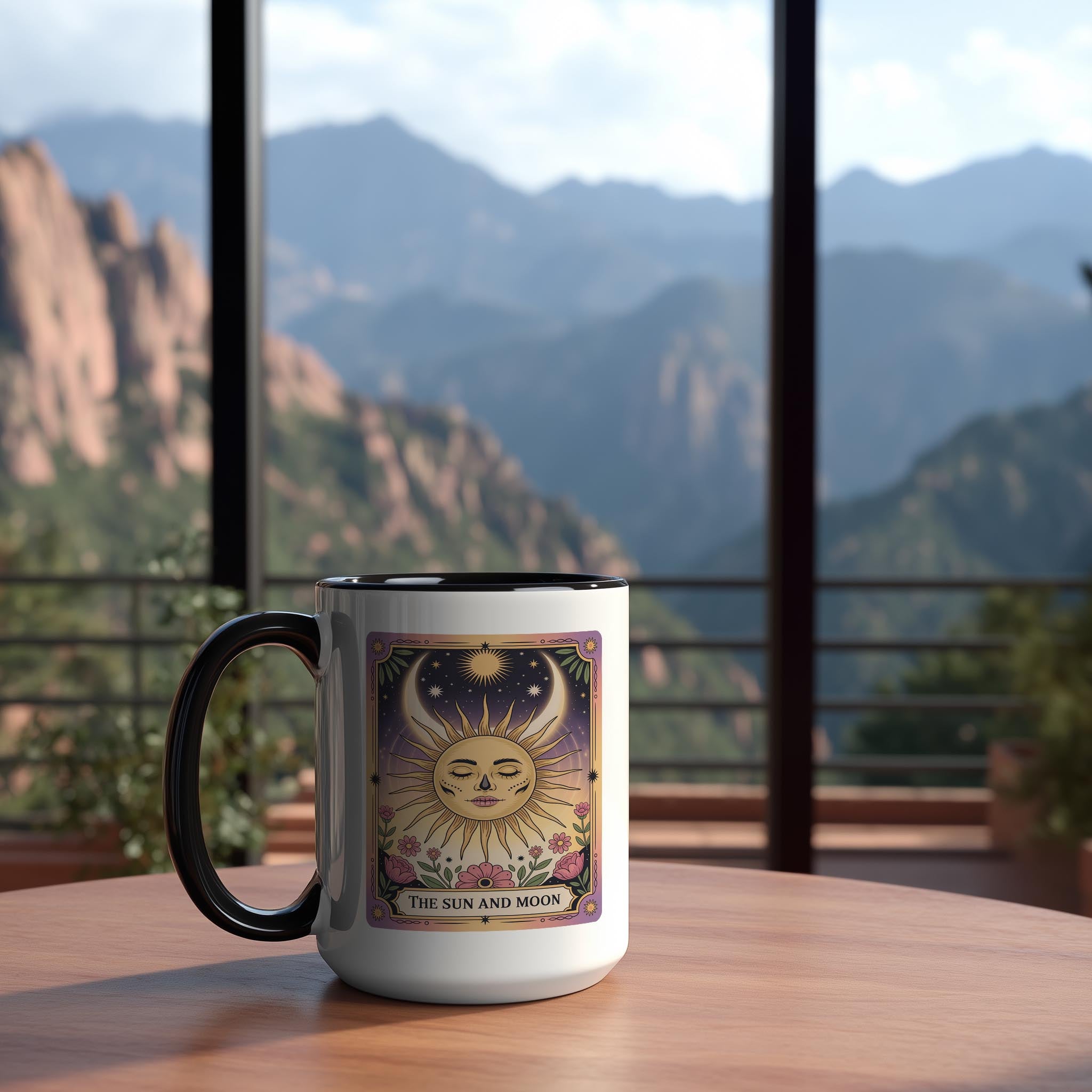 The Sun and Moon - Skeleton Tarot Card - Home Life Mug
