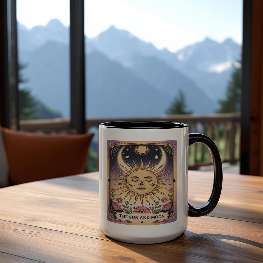 The Sun and Moon - Skeleton Tarot Card - Home Life Mug