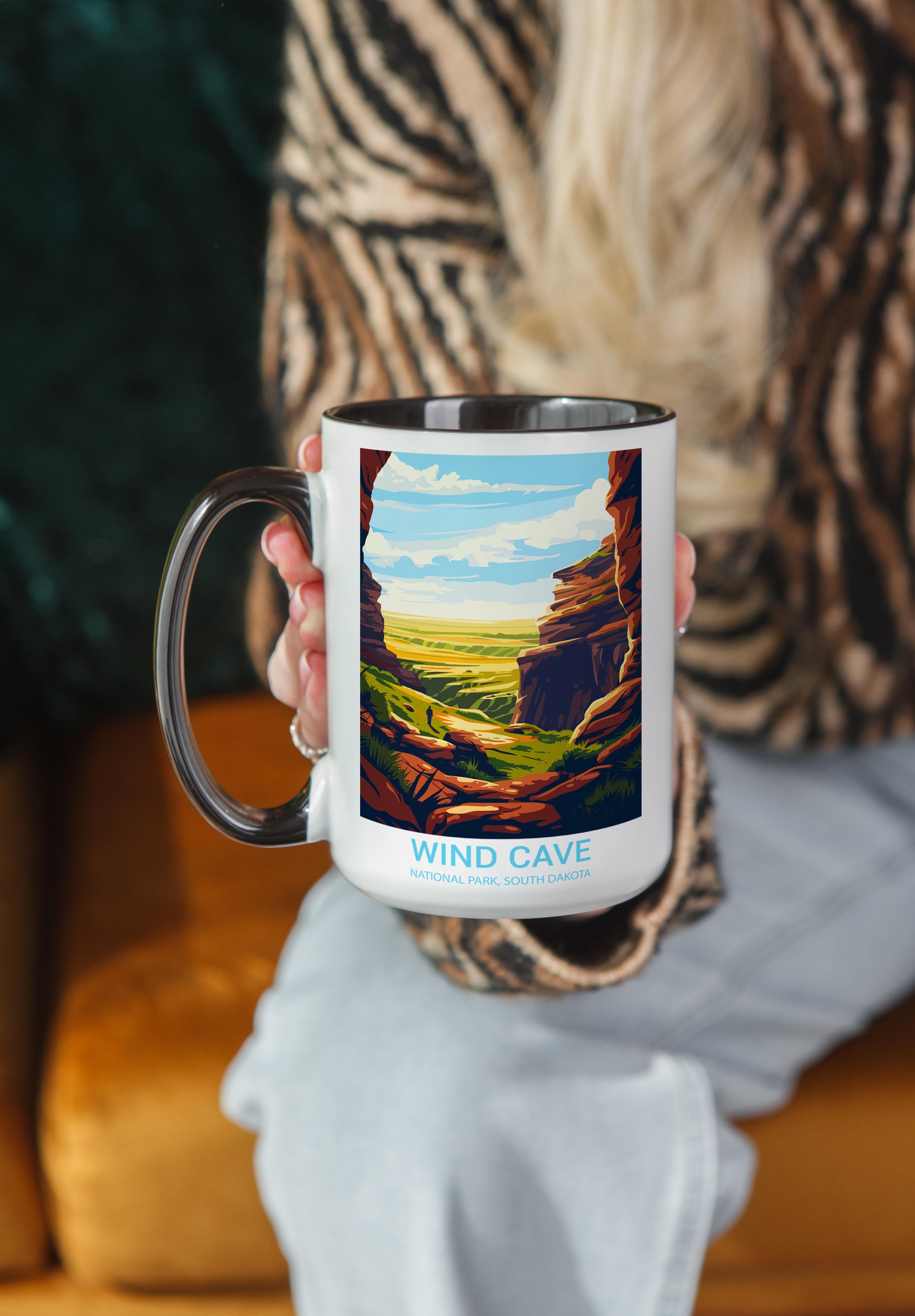 Wind Cave -South Dakota - US National Park Tourism Mug