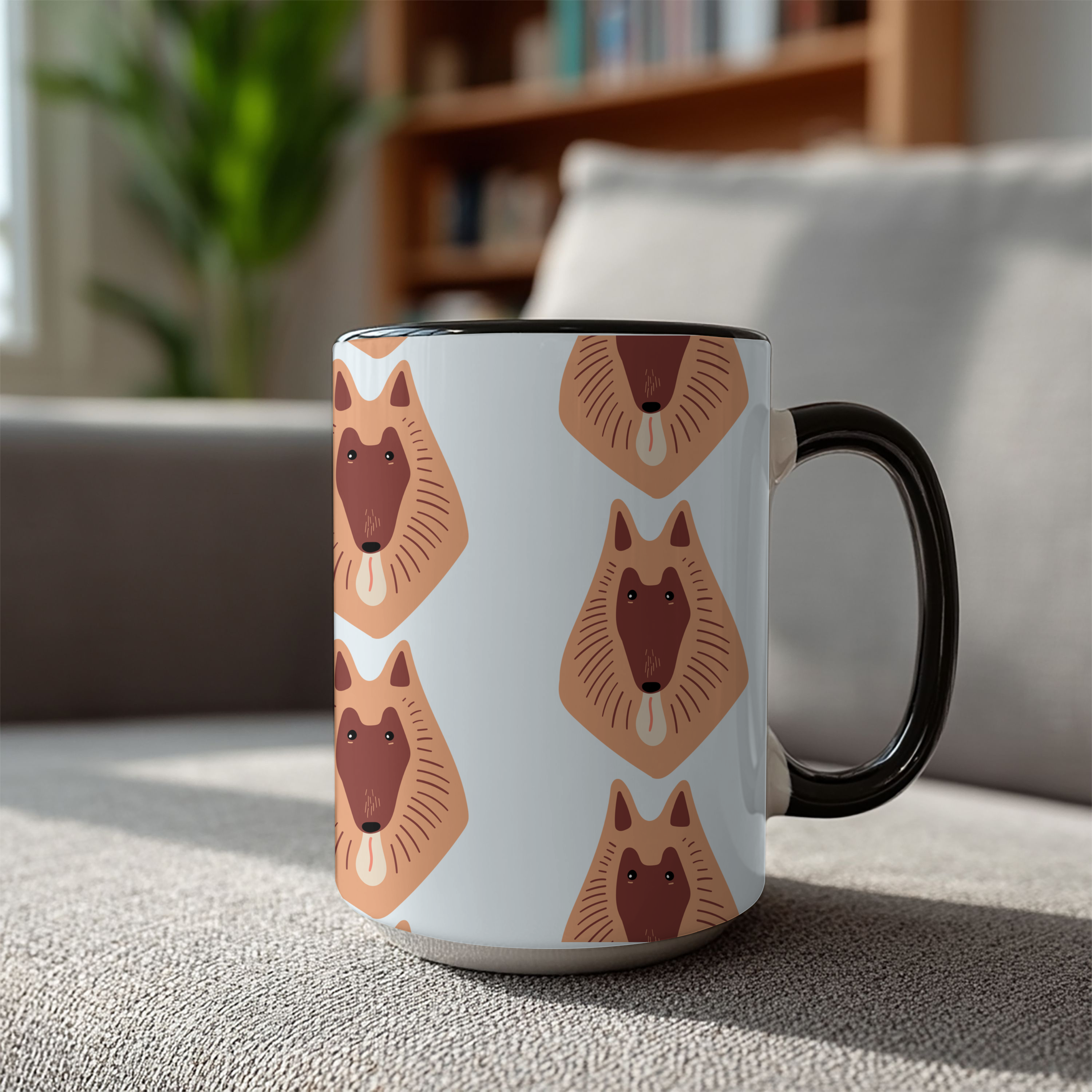 Collie Dog Doodle Design 15oz Mug