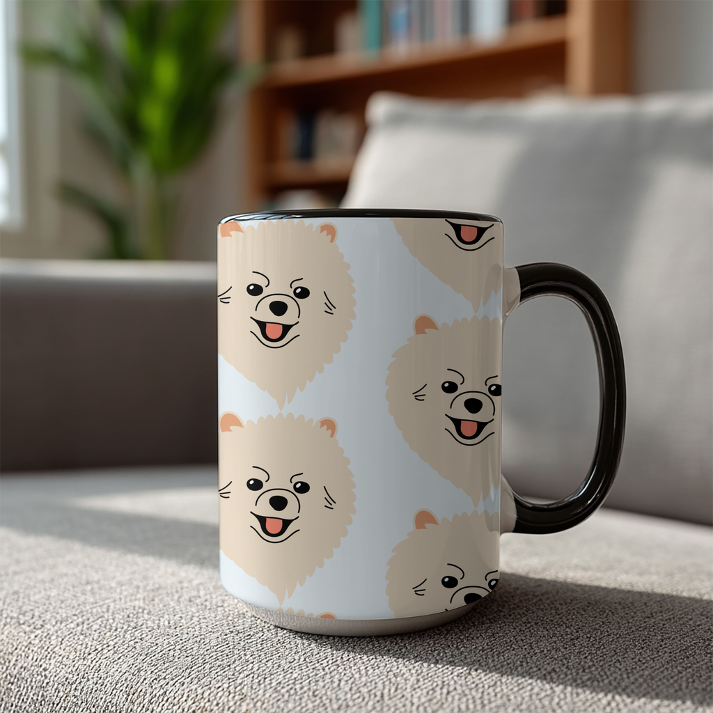 Pomeranian Dog Doodle Design 15oz Mug