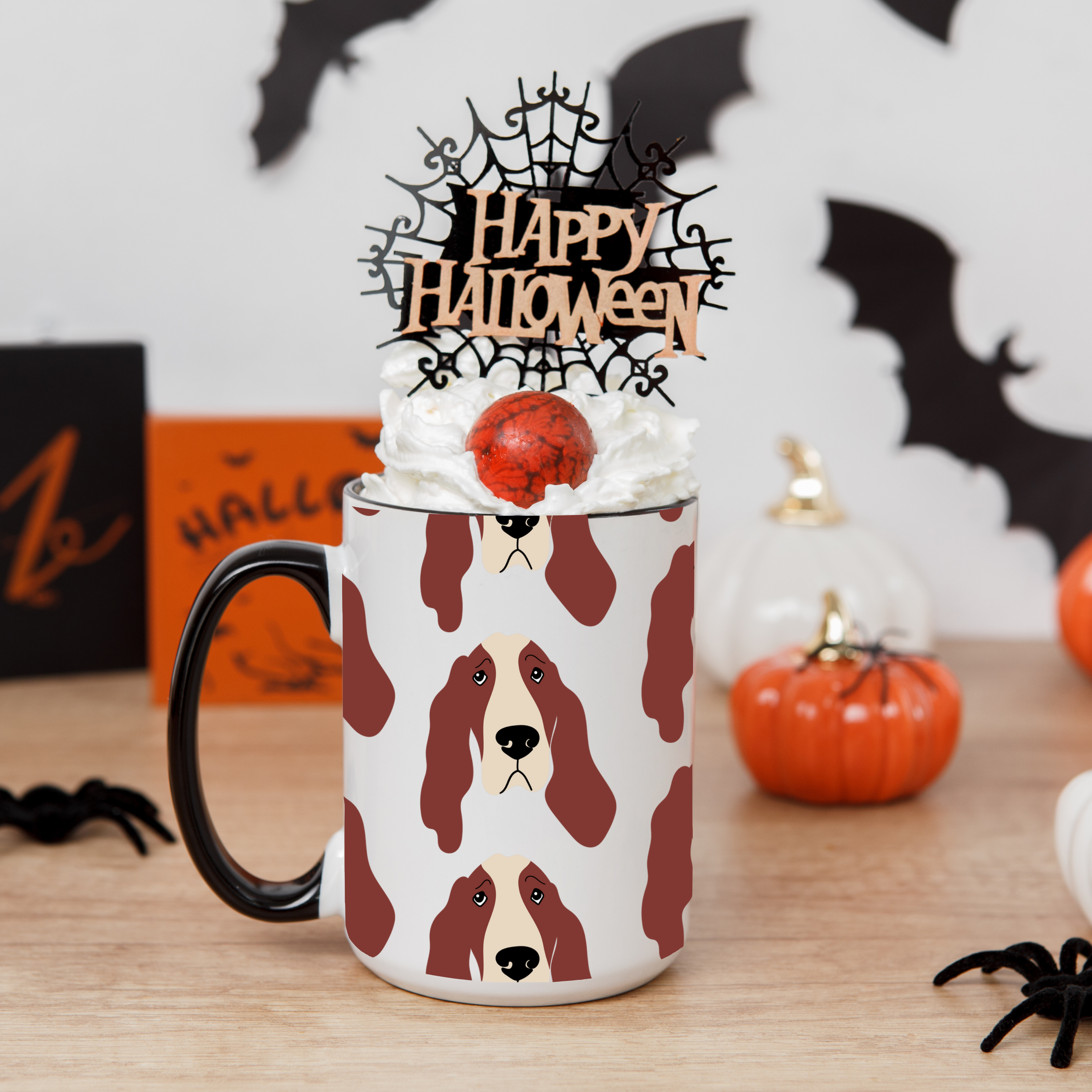 Basset Hound Dog Doodle Design 15oz Mug