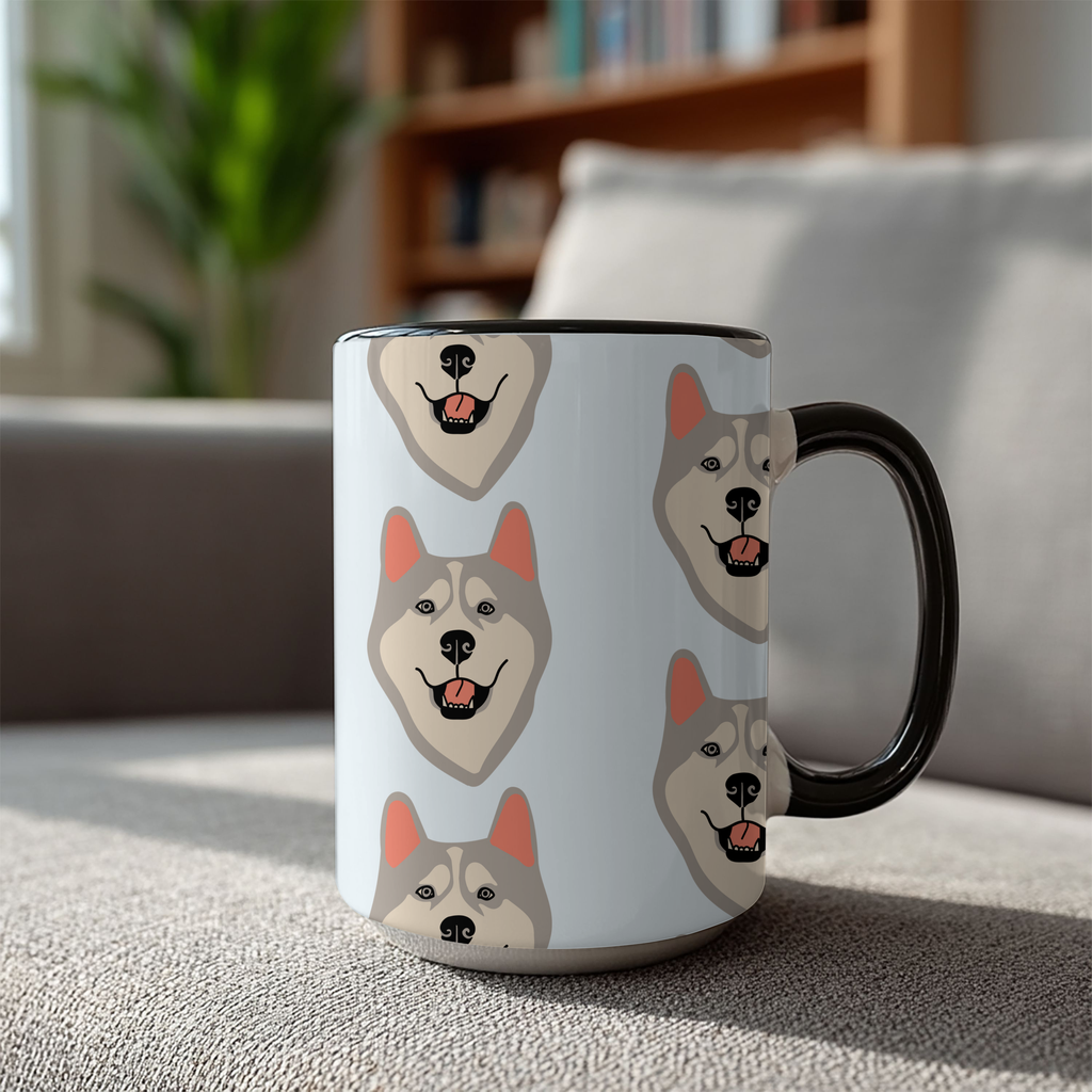 Husky Dog Doodle Design 15oz Mug