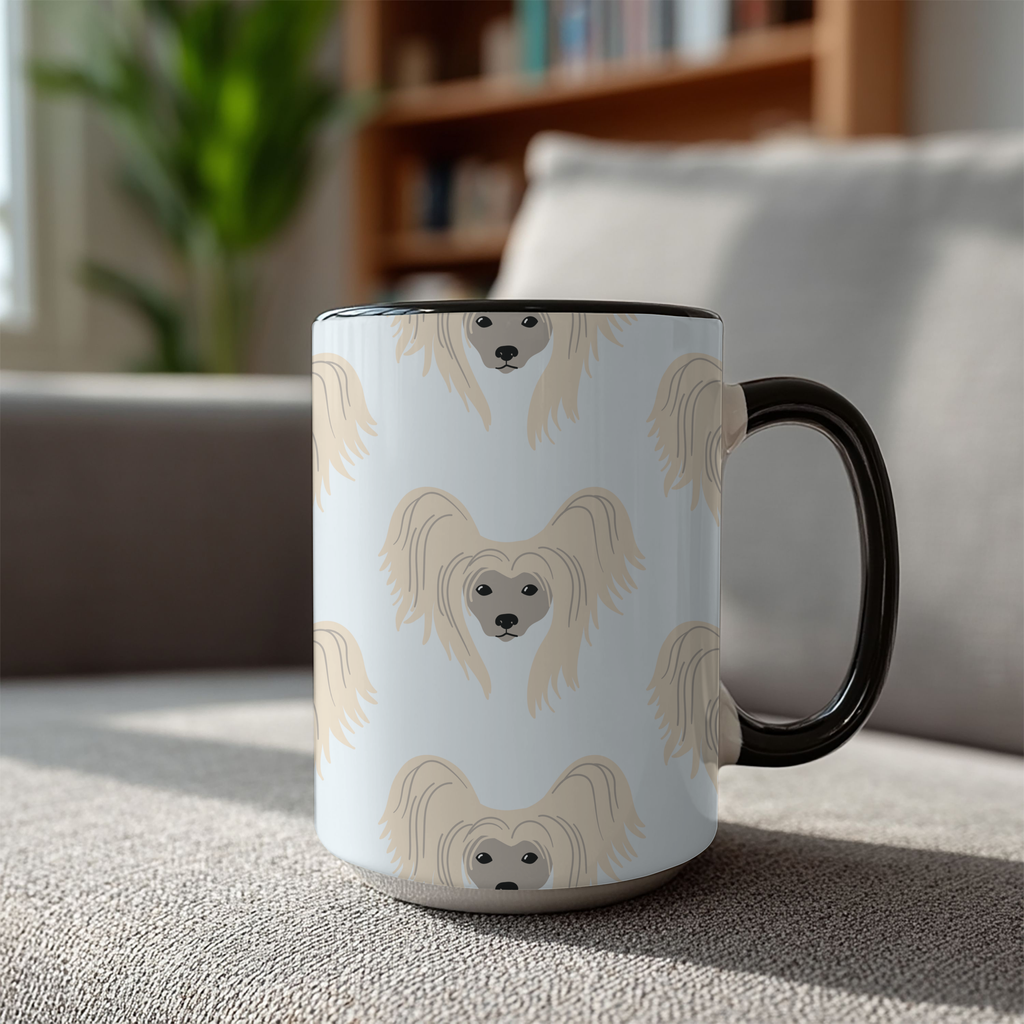 Papillon Dog Doodle Design 15oz Mug