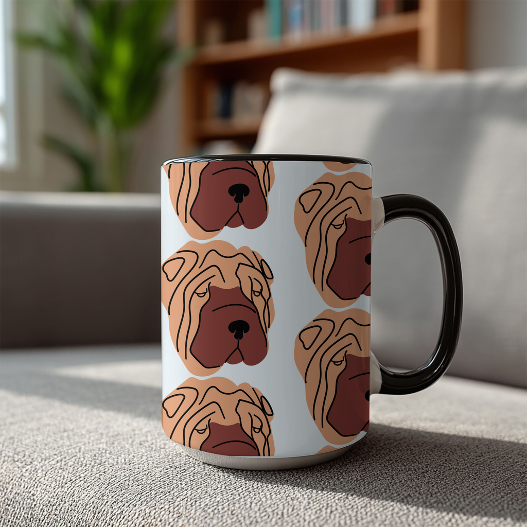 Shar Pei Dog Doodle Design 15oz Mug