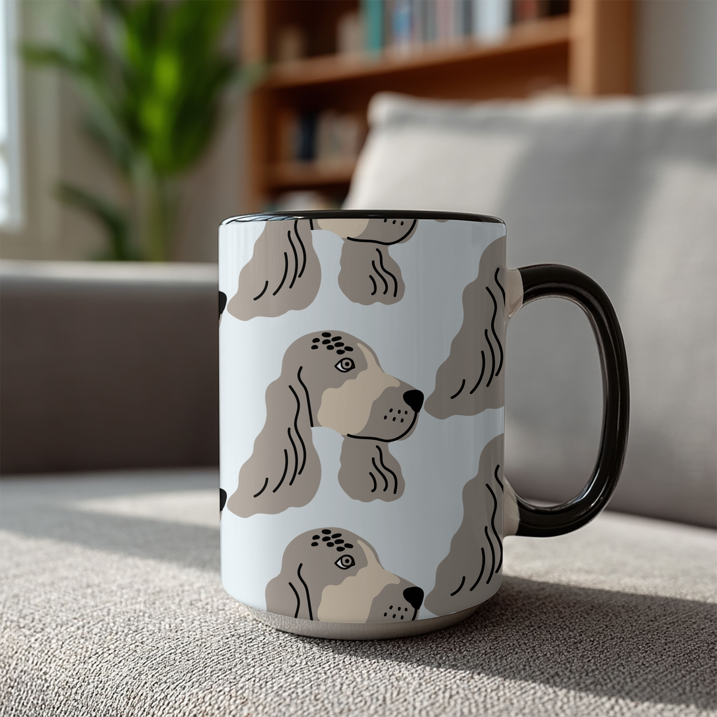Spaniel Dog Doodle Design 15oz Mug
