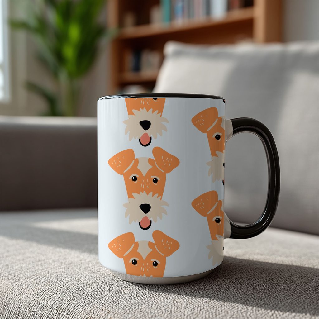 Fox Terrier Dog Doodle Design 15oz Mug