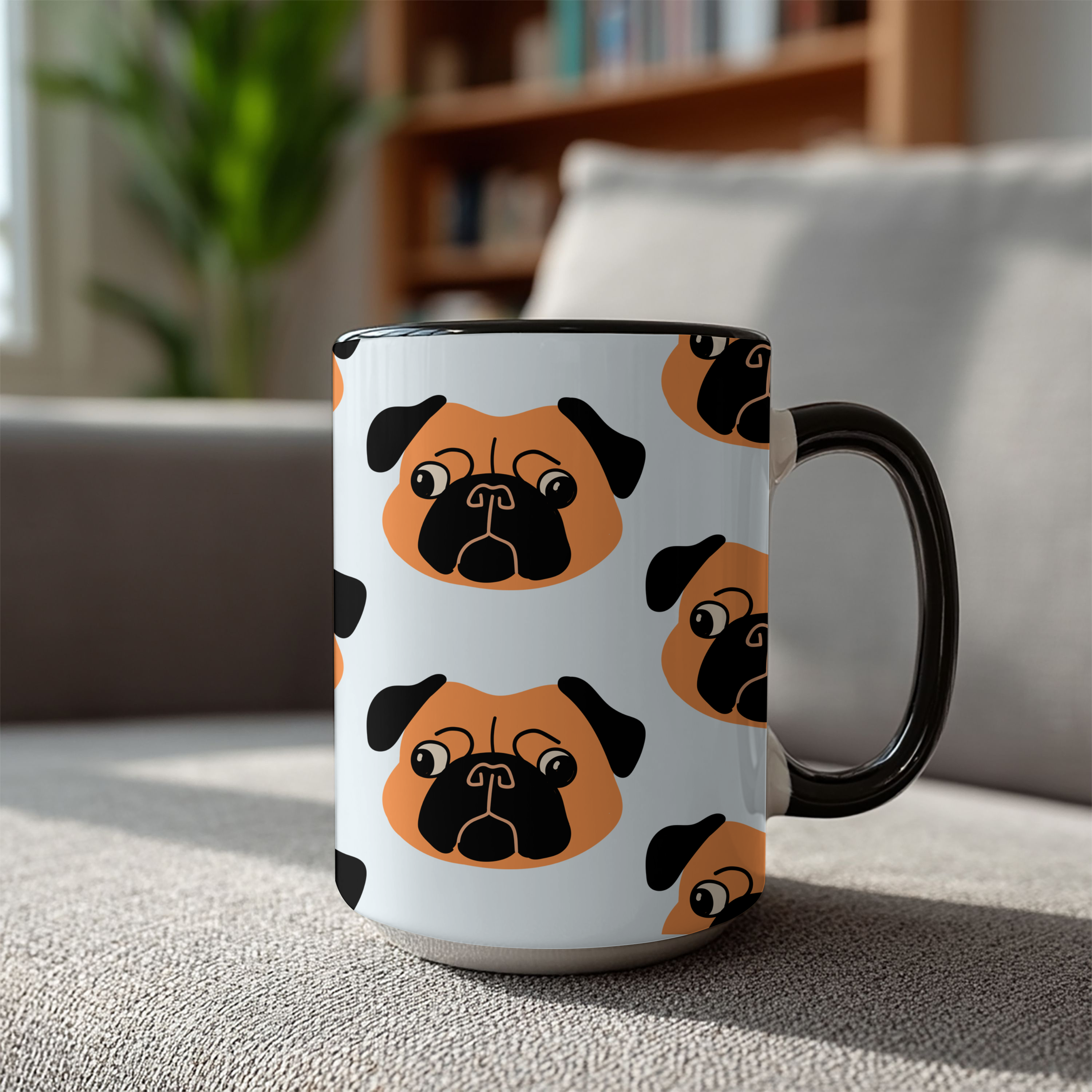 Pug Dog Doodle Design 15oz Mug