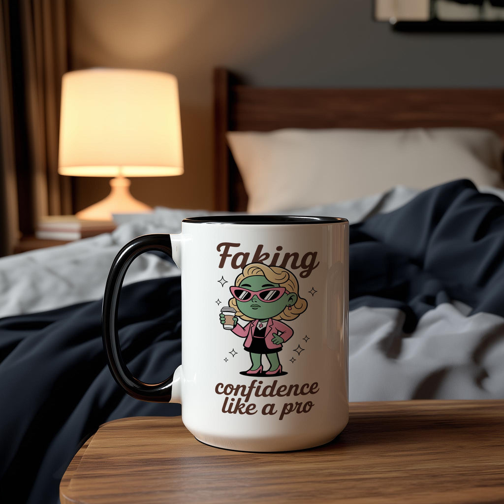 Faking Confidence Like a Pro - Health and Wellbeing Mug