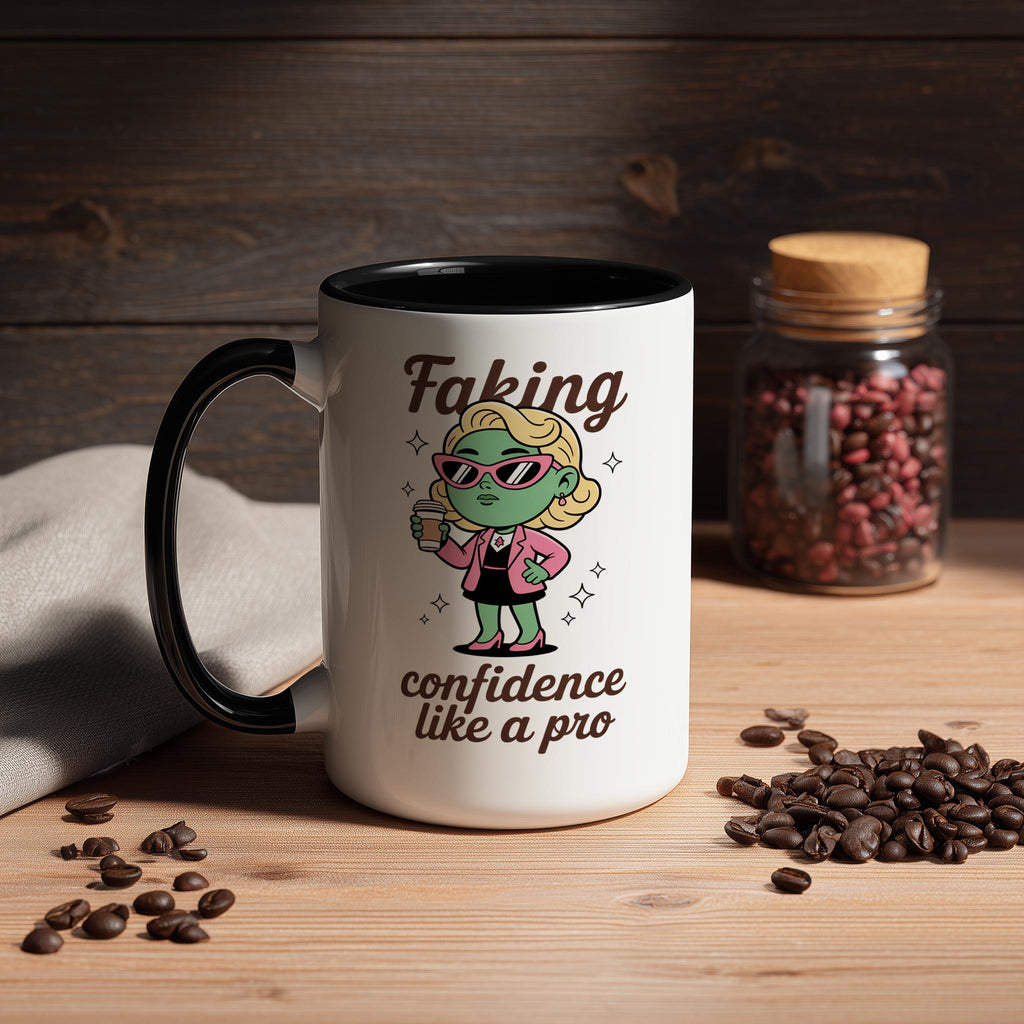 Faking Confidence Like a Pro - Health and Wellbeing Mug