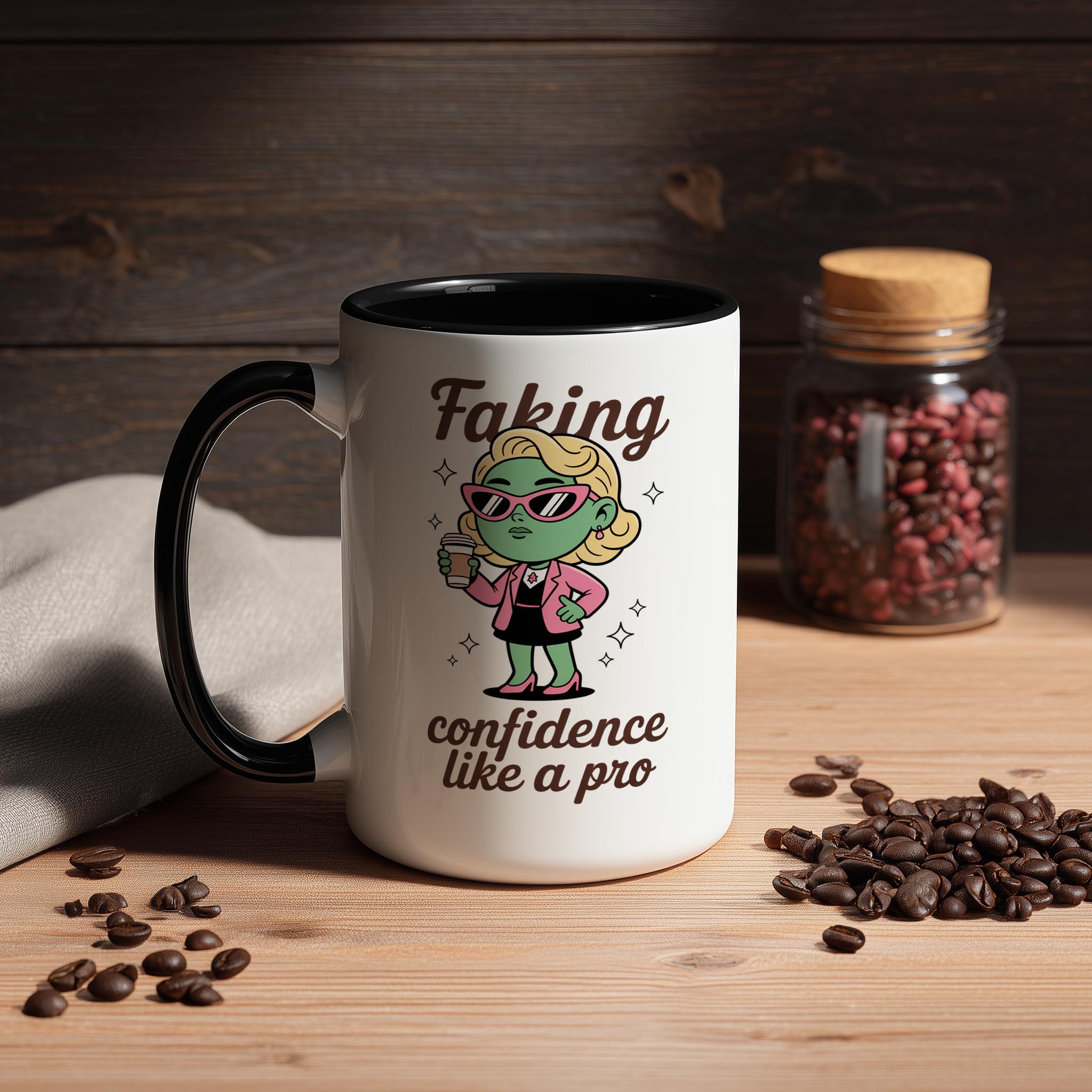 Faking Confidence Like a Pro - Health and Wellbeing Mug