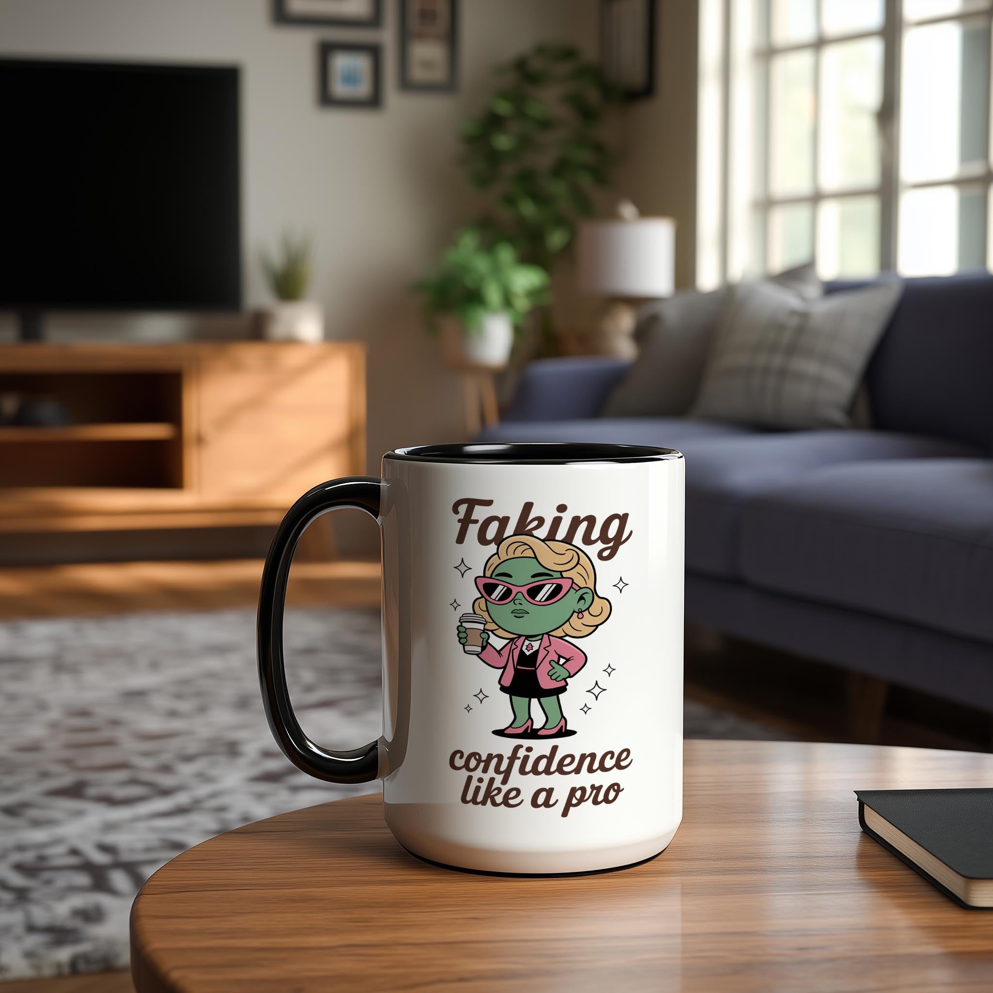 Faking Confidence Like a Pro - Health and Wellbeing Mug