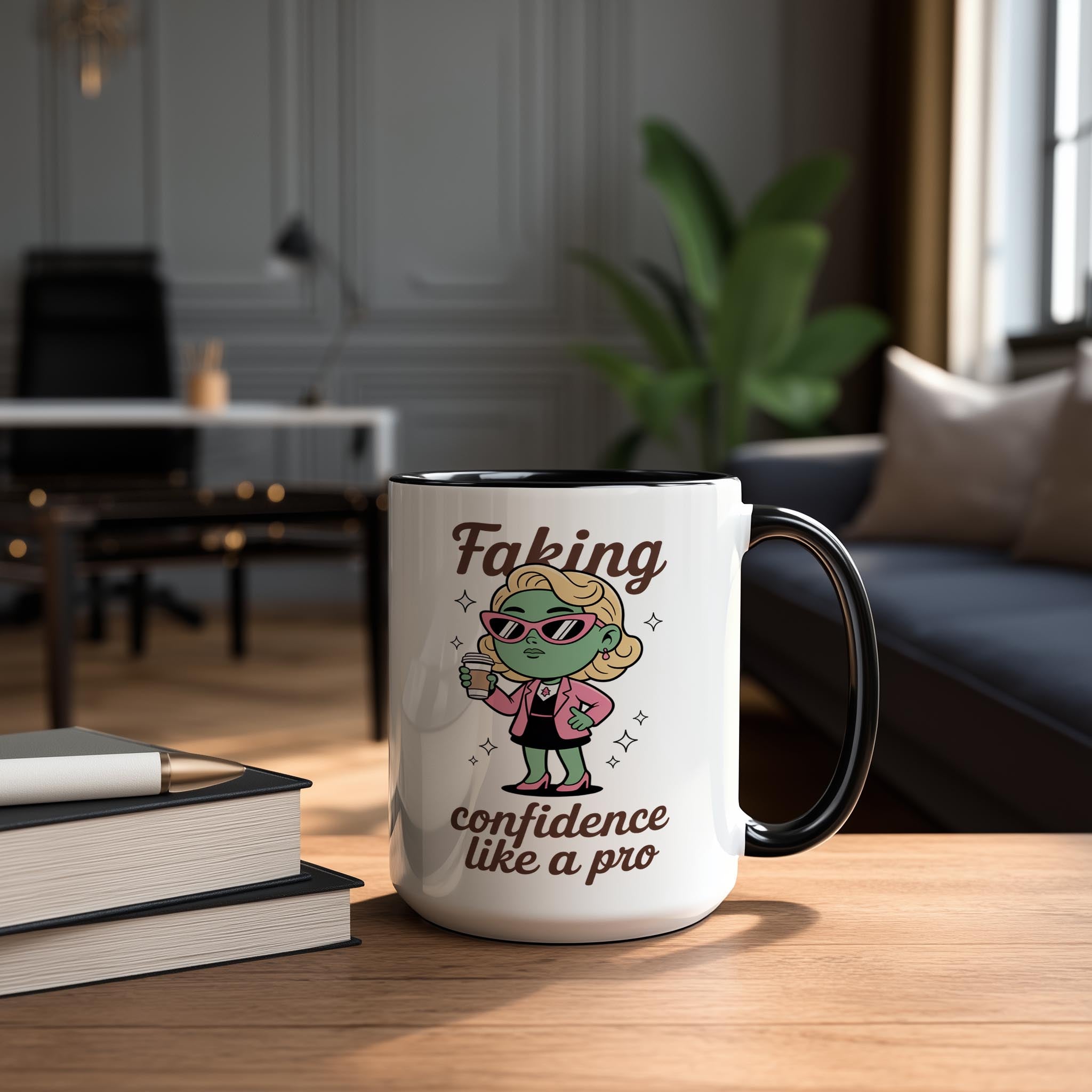 Faking Confidence Like a Pro - Health and Wellbeing Mug