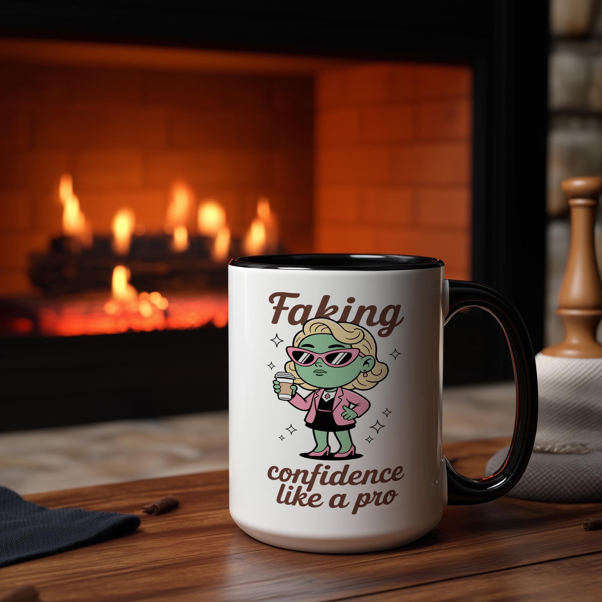 Faking Confidence Like a Pro - Health and Wellbeing Mug