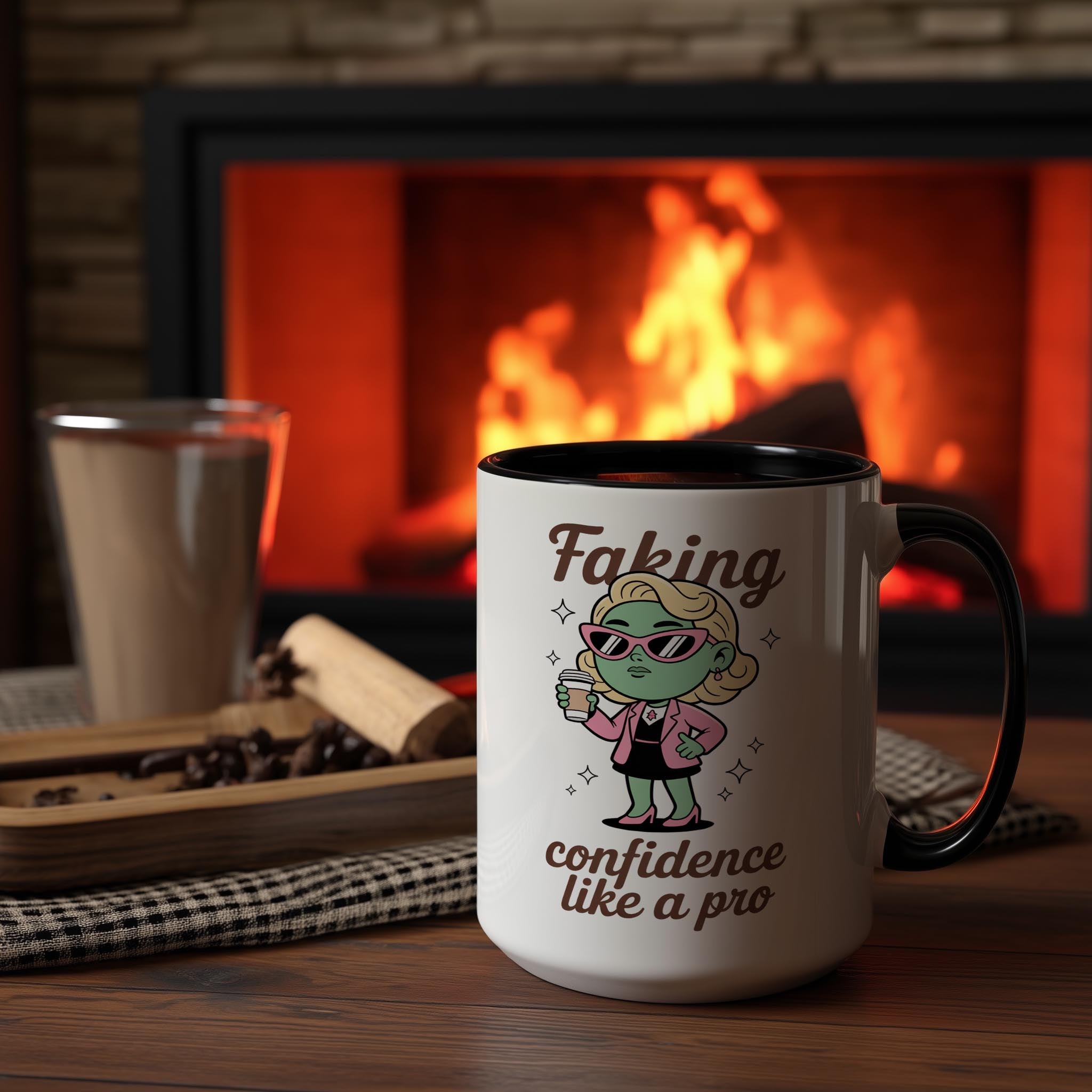 Faking Confidence Like a Pro - Health and Wellbeing Mug