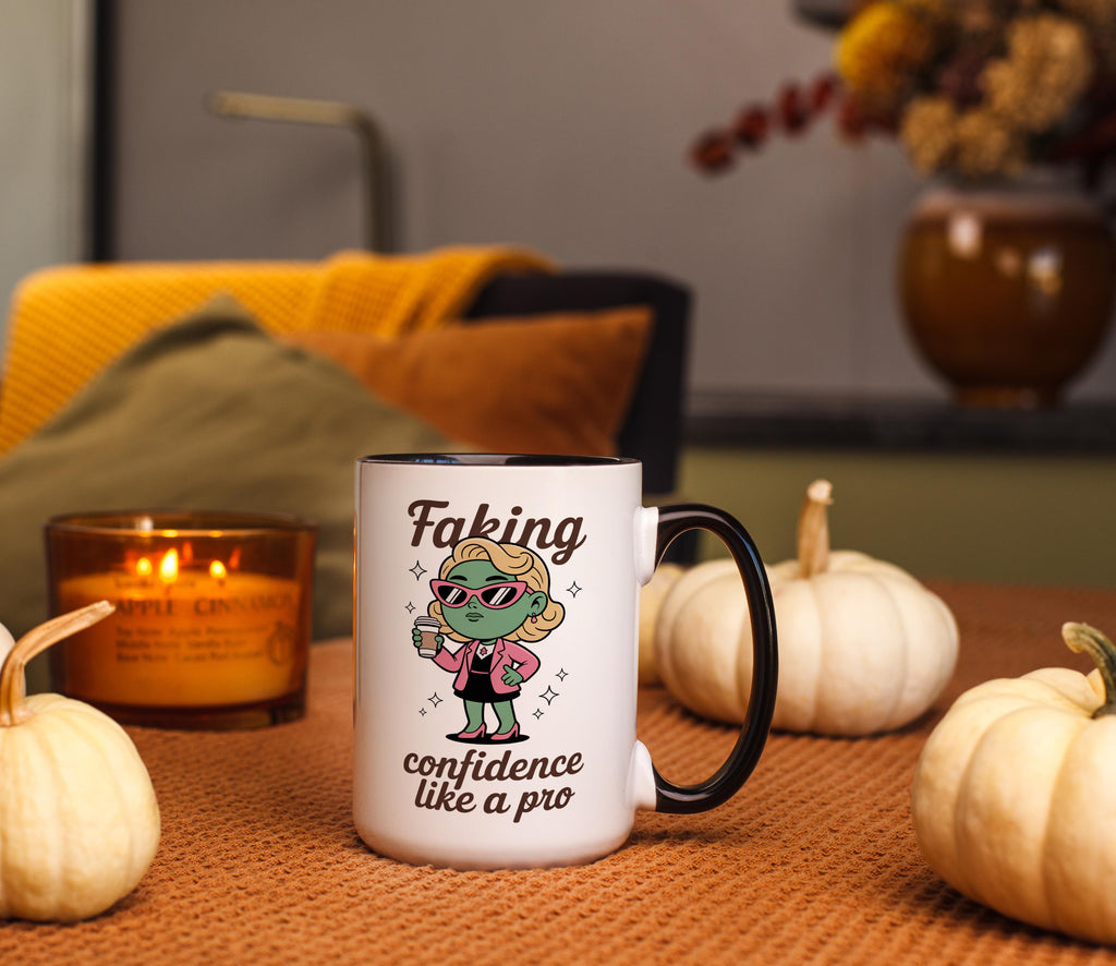 Faking Confidence Like a Pro - Health and Wellbeing Mug