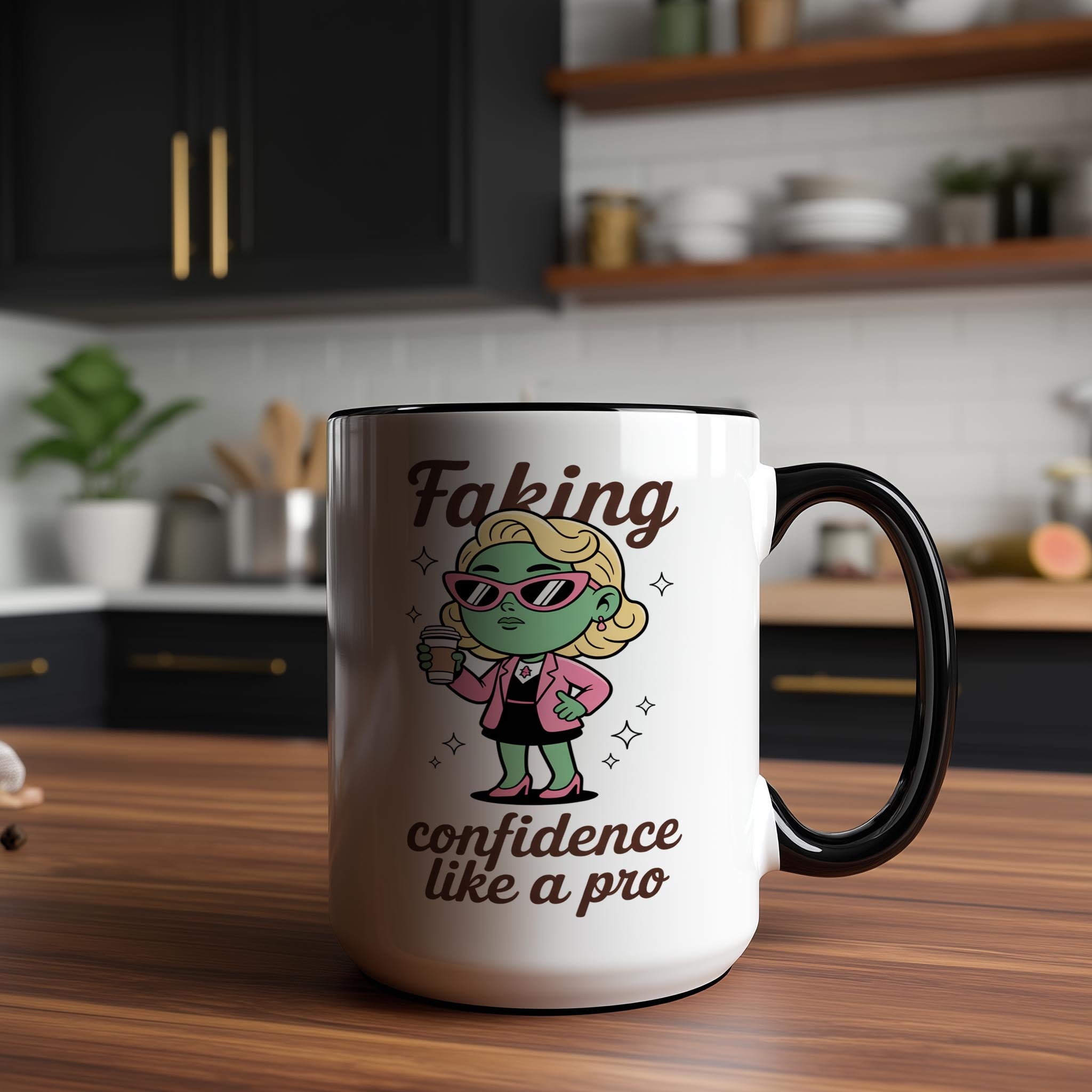 Faking Confidence Like a Pro - Health and Wellbeing Mug