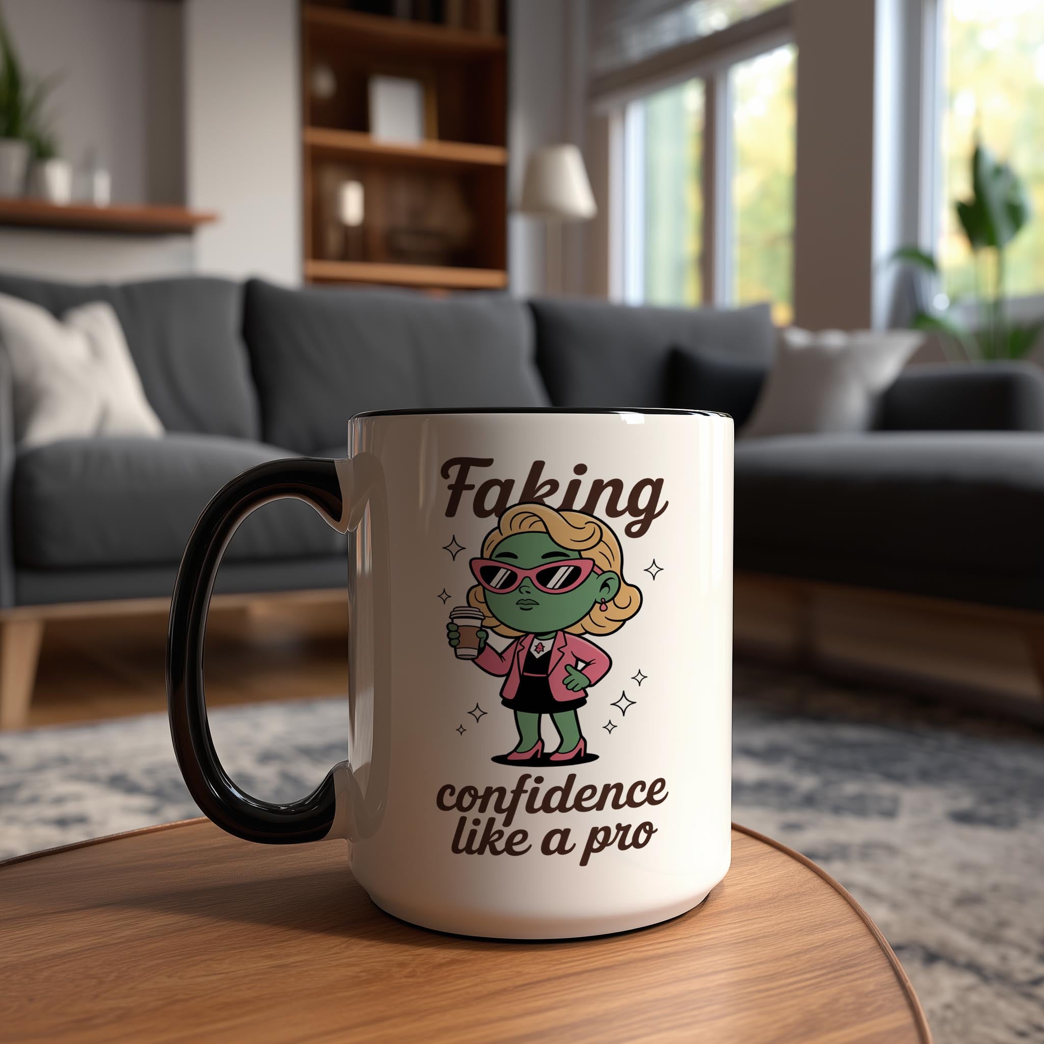 Faking Confidence Like a Pro - Health and Wellbeing Mug