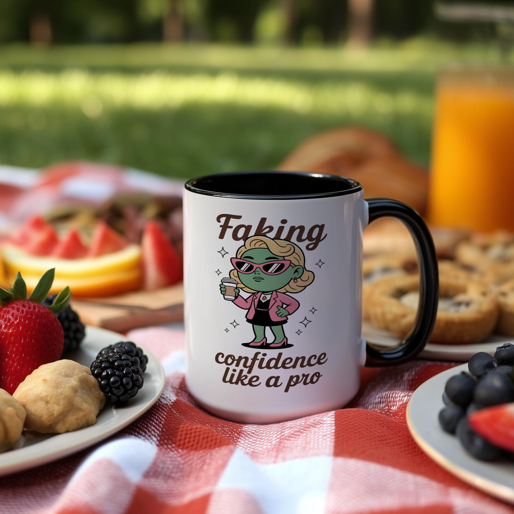 Faking Confidence Like a Pro - Health and Wellbeing Mug