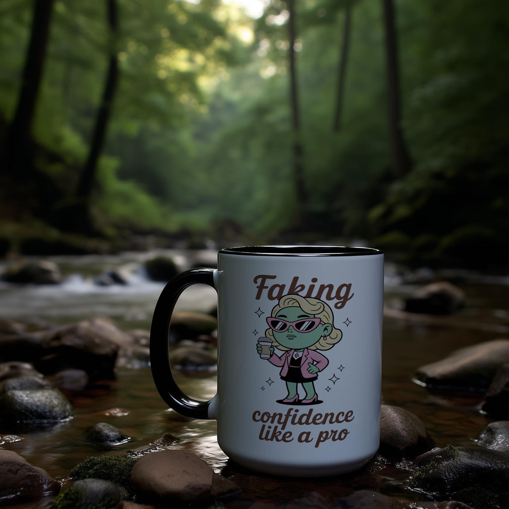 Faking Confidence Like a Pro - Health and Wellbeing Mug