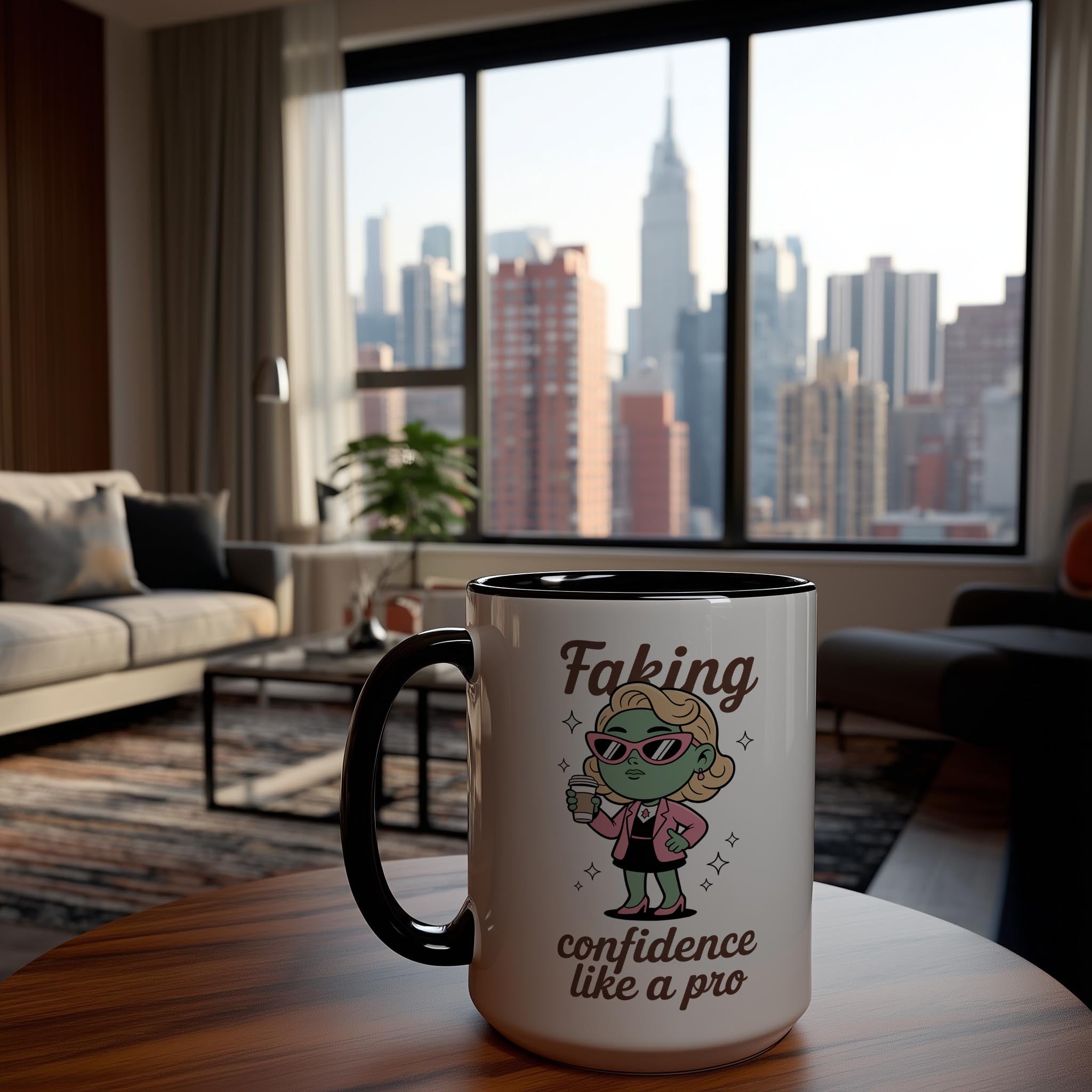 Faking Confidence Like a Pro - Health and Wellbeing Mug