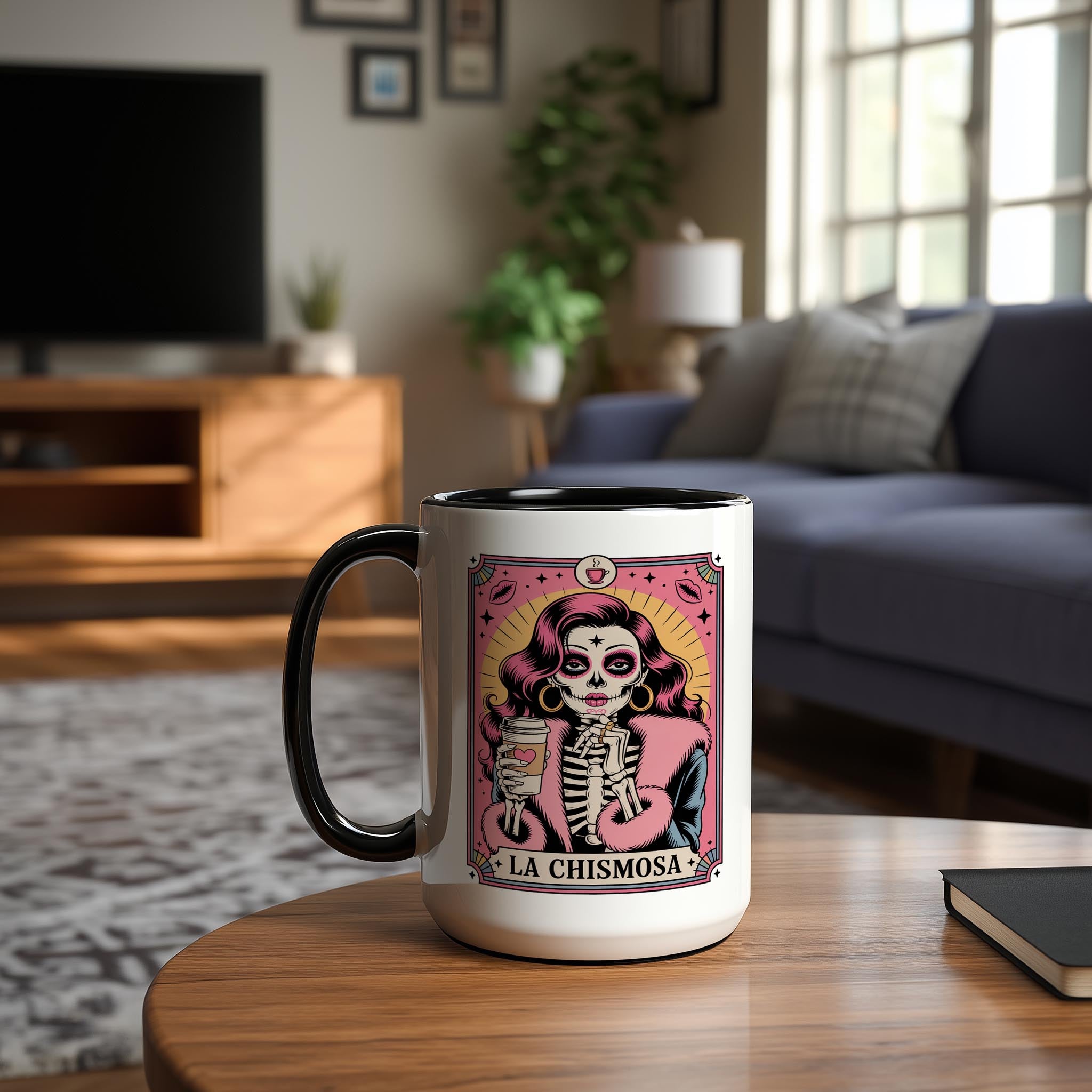 La Chismosa - The Gossip - Skeleton Tarot Card - Adult Humor Mug