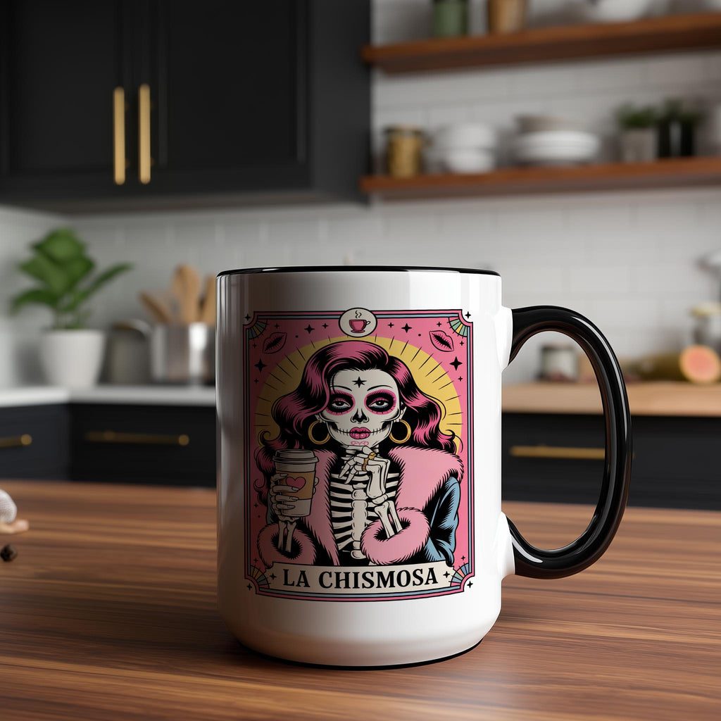 La Chismosa - The Gossip - Skeleton Tarot Card - Adult Humor Mug