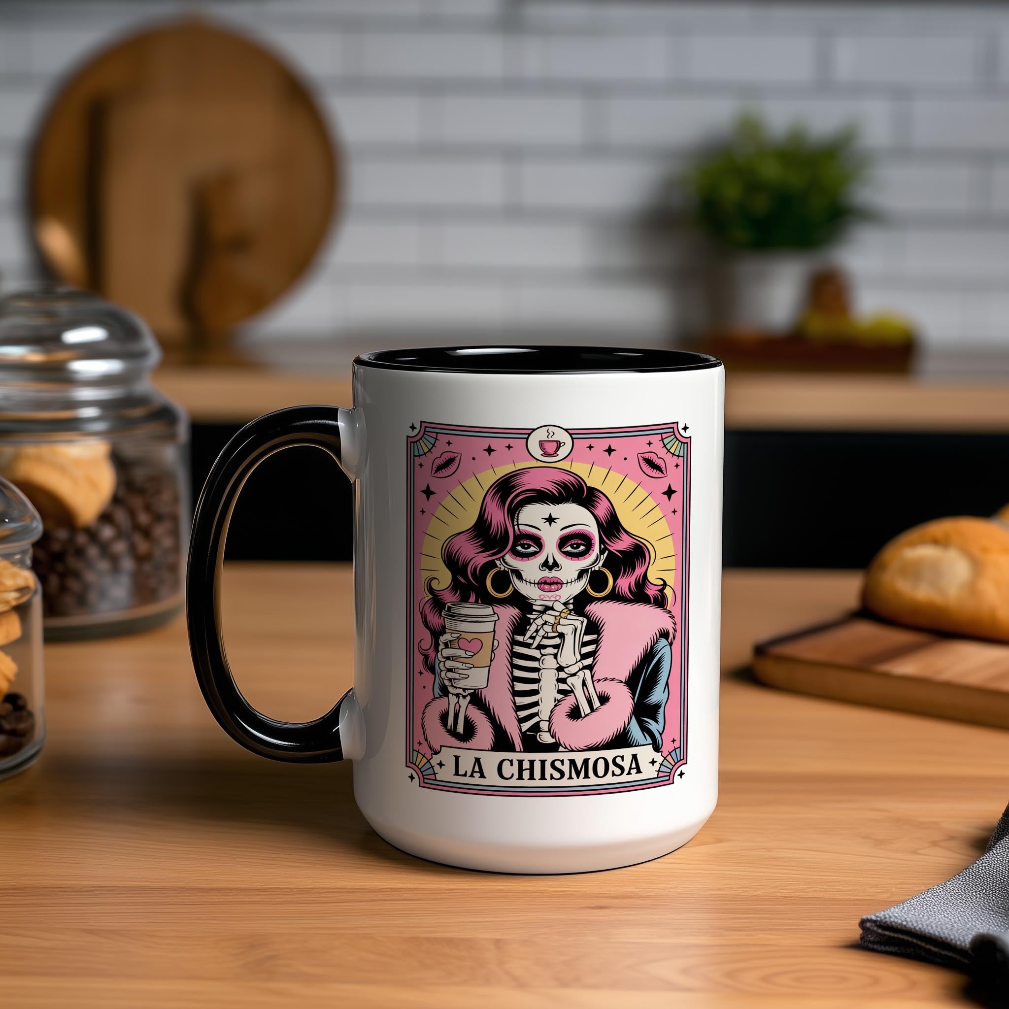 La Chismosa - The Gossip - Skeleton Tarot Card - Adult Humor Mug