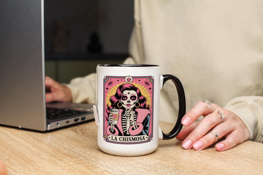 La Chismosa - The Gossip - Skeleton Tarot Card - Adult Humor Mug