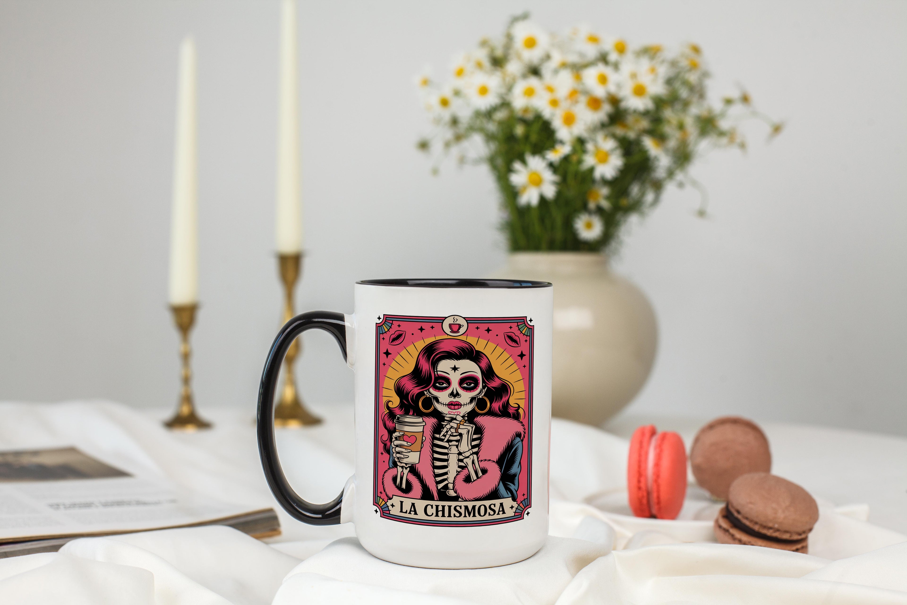 La Chismosa - The Gossip - Skeleton Tarot Card - Adult Humor Mug