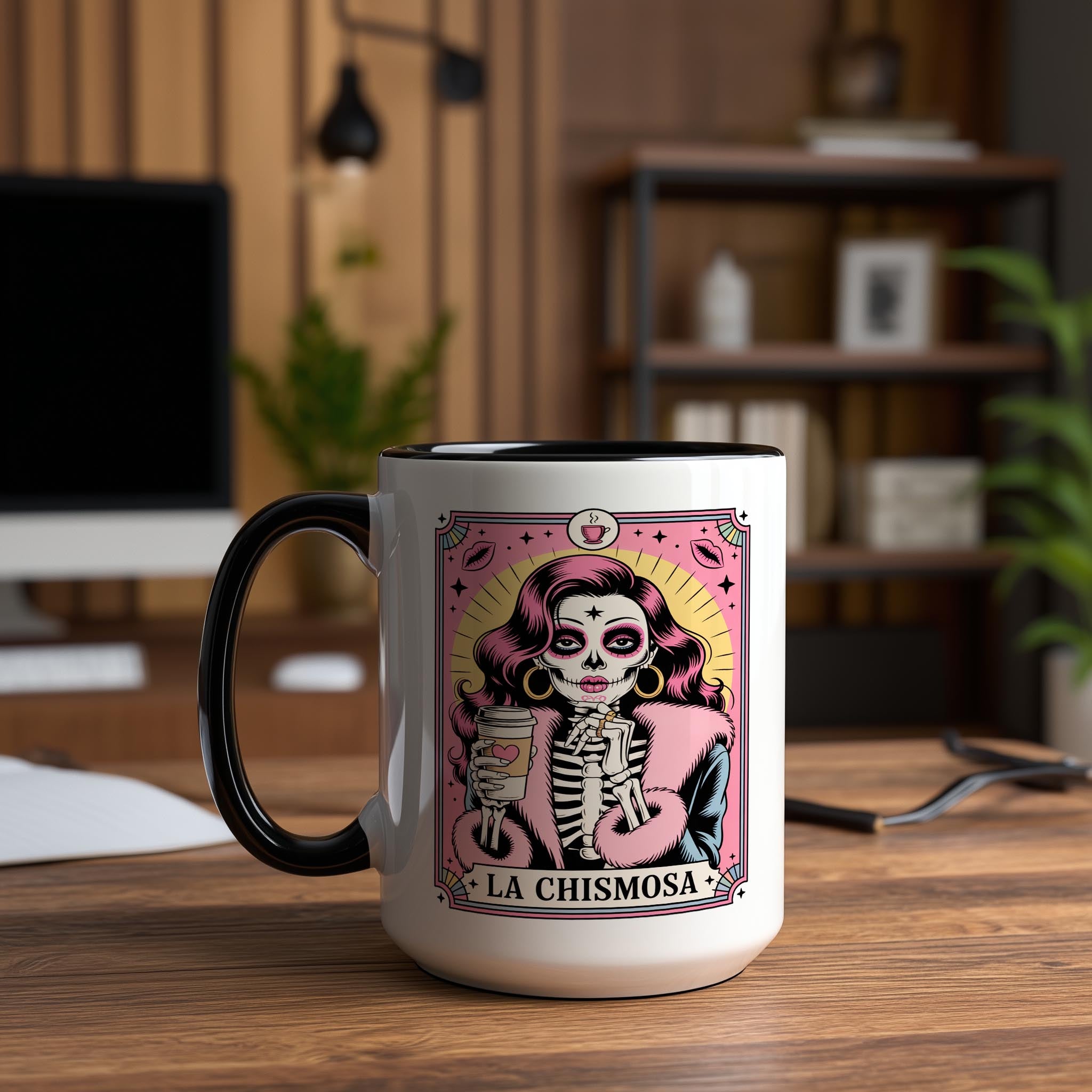 La Chismosa - The Gossip - Skeleton Tarot Card - Adult Humor Mug