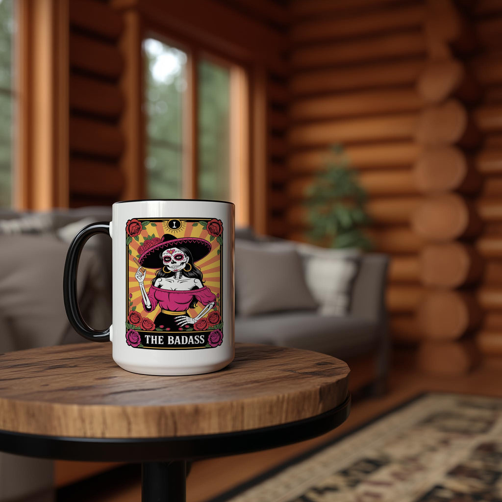 The Badass - Skeleton Tarot Card - Adult Humor Mug