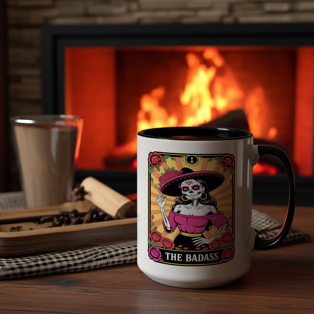 The Badass - Skeleton Tarot Card - Adult Humor Mug