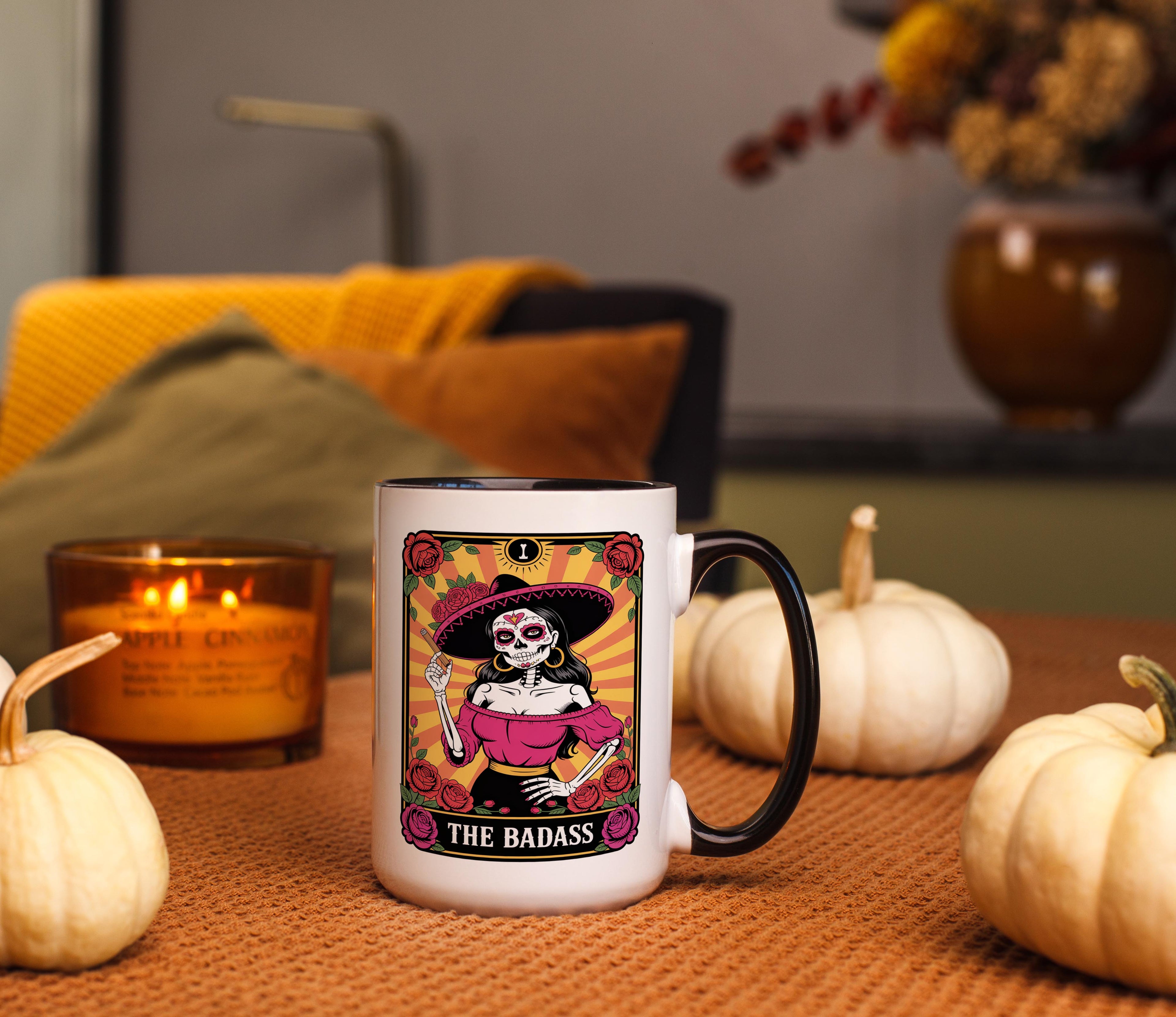 The Badass - Skeleton Tarot Card - Adult Humor Mug