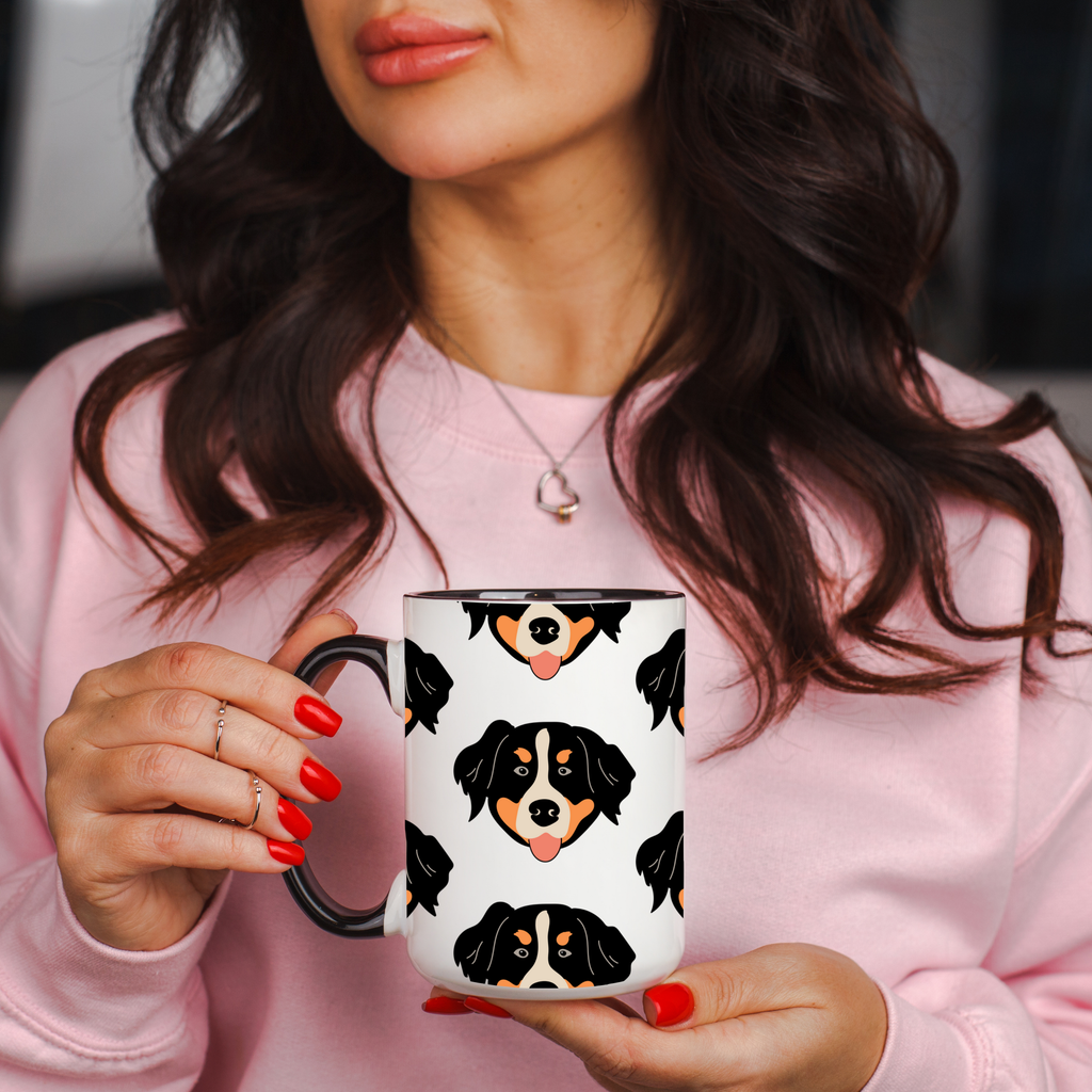 Bernese Mountain Dog Doodle Design 15oz Mug