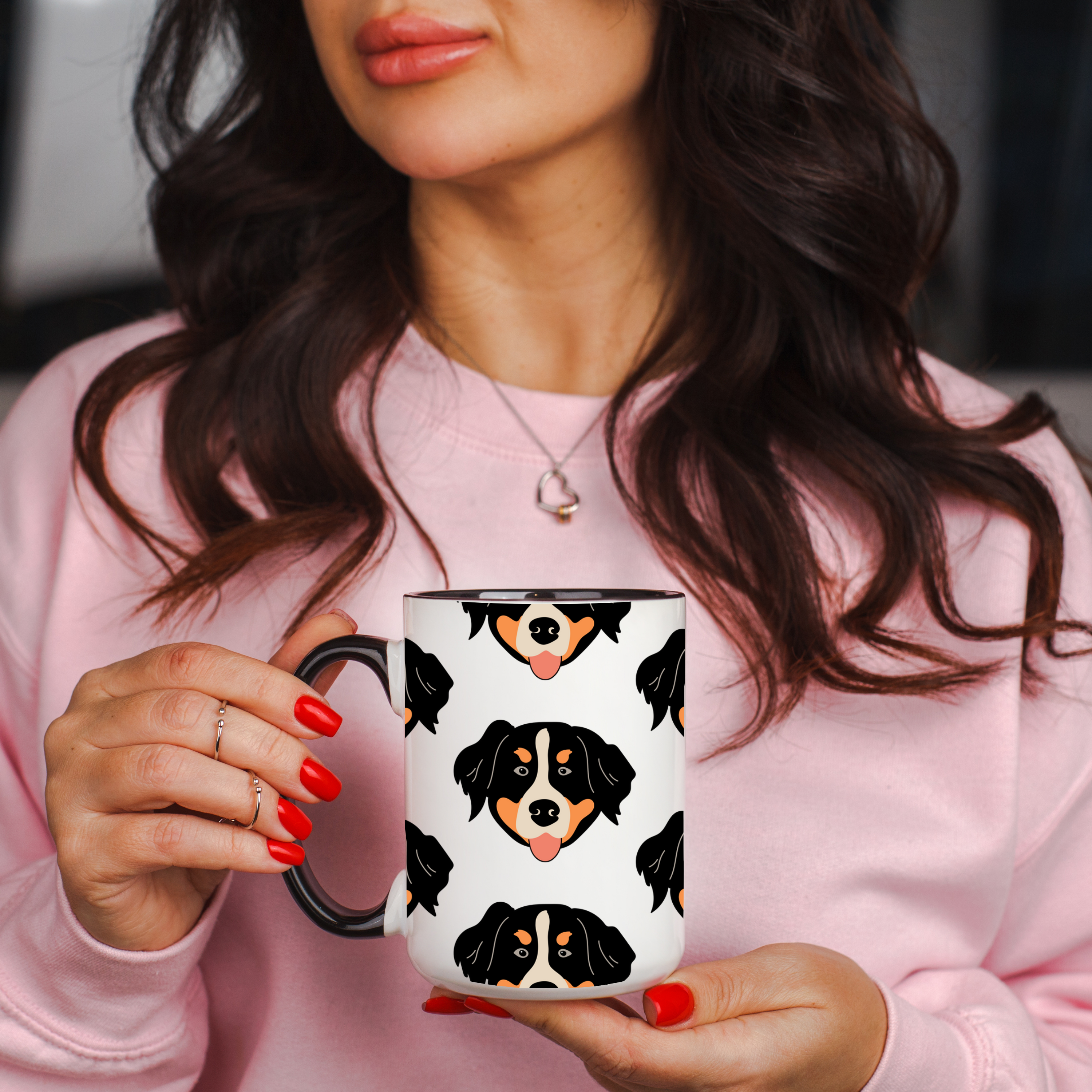 Bernese Mountain Dog Doodle Design 15oz Mug