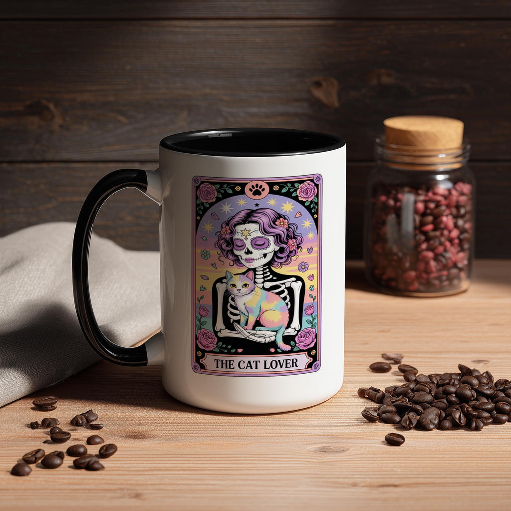 The Cat Lover - Skeleton Tarot Card - Pet Lover Mug